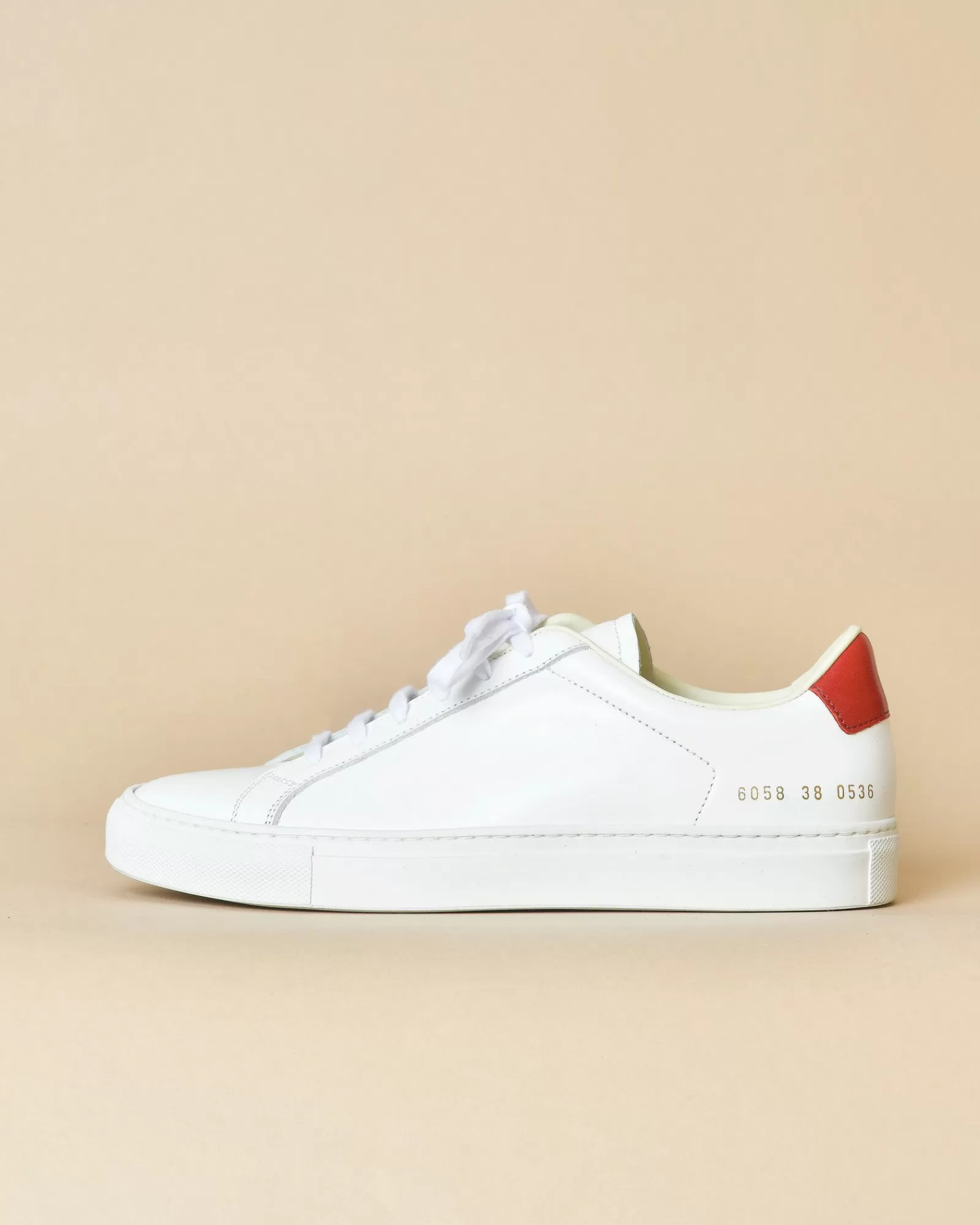 La Piscine Paris Baskets hes à empiècement rouge Woman By Common Projects Blanc Hot