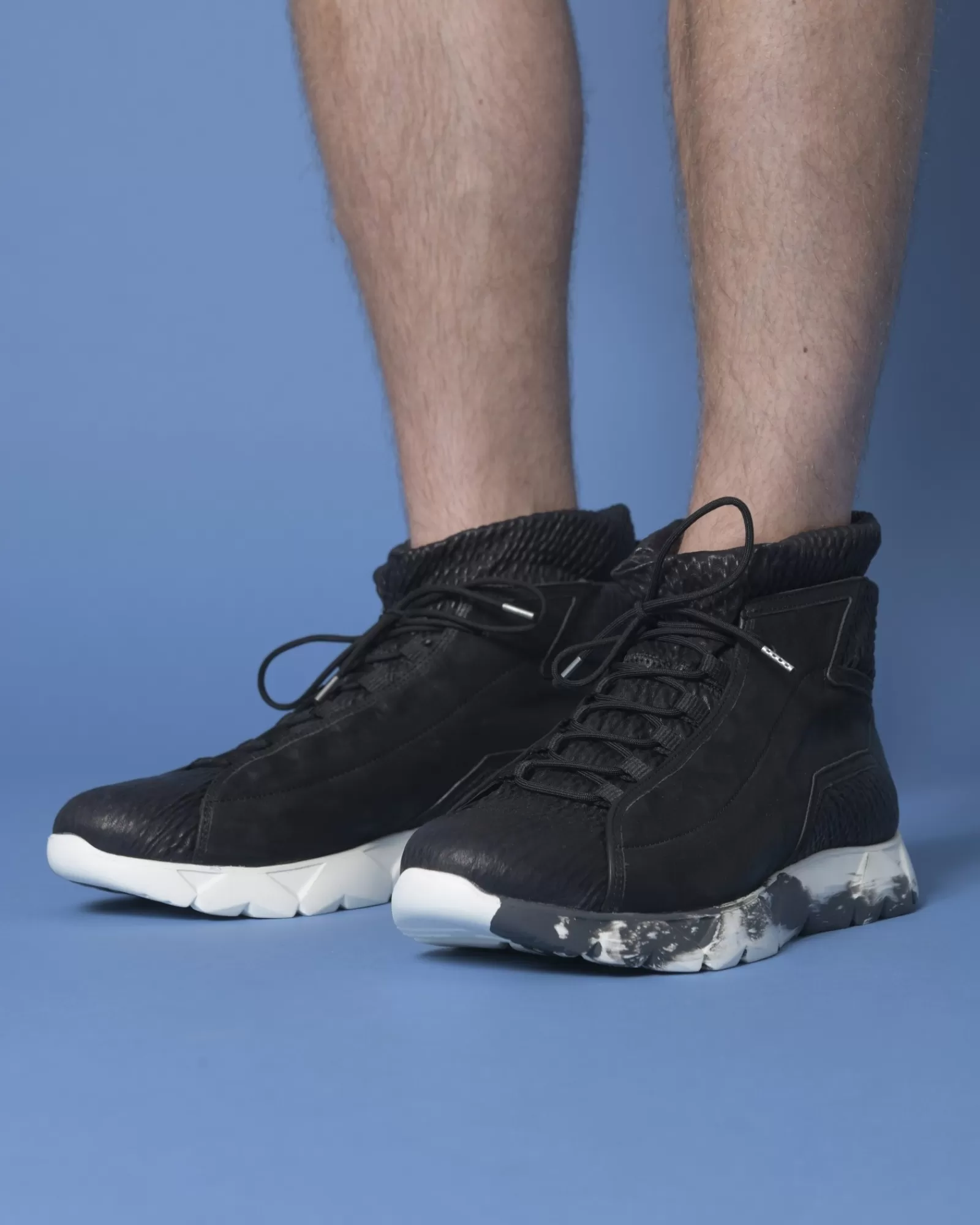 La Piscine Paris Baskets montantes en cuir Le Flow Noir Sale
