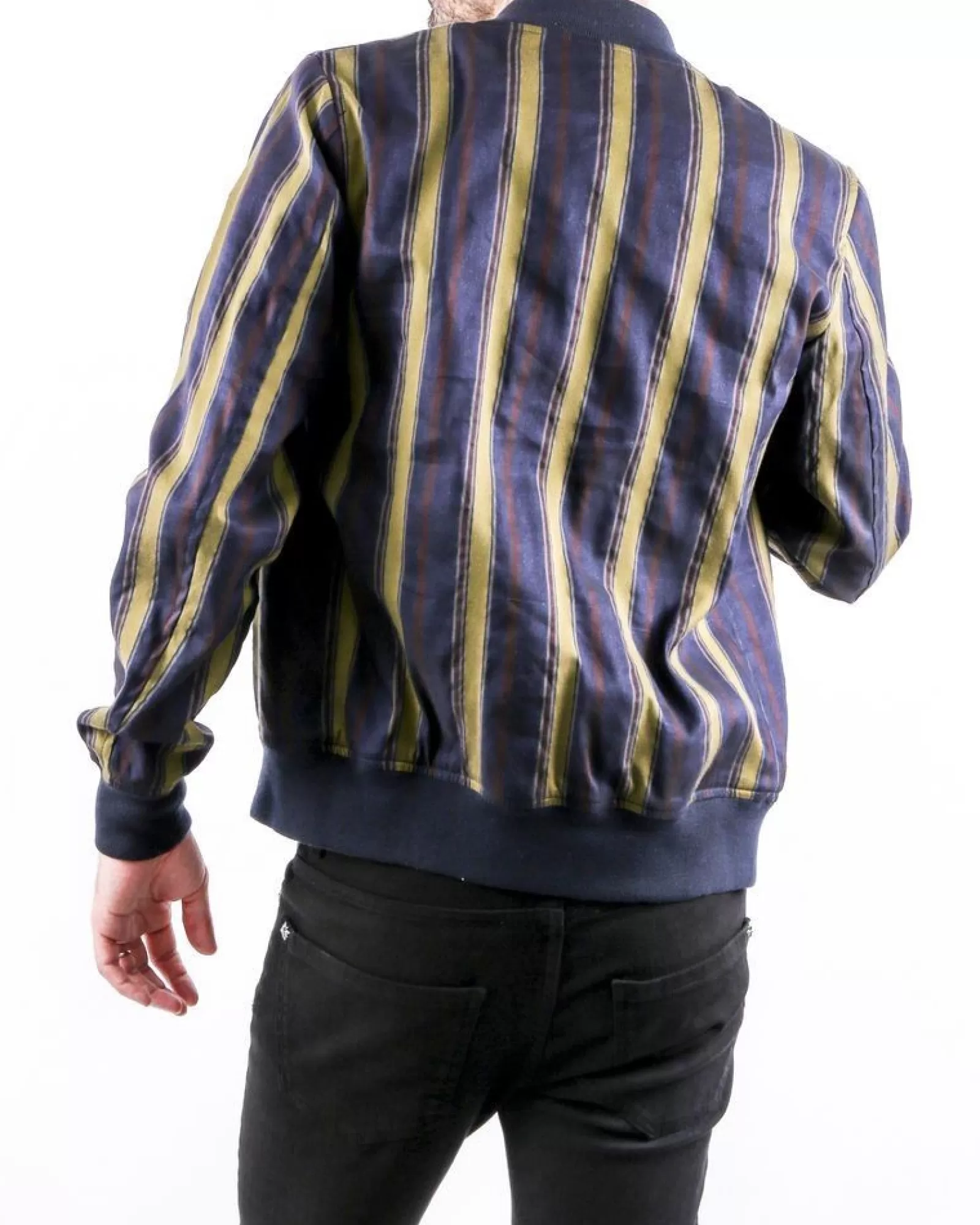 La Piscine Paris Blouson type bomber à rayures Ly Adams Bleu Shop