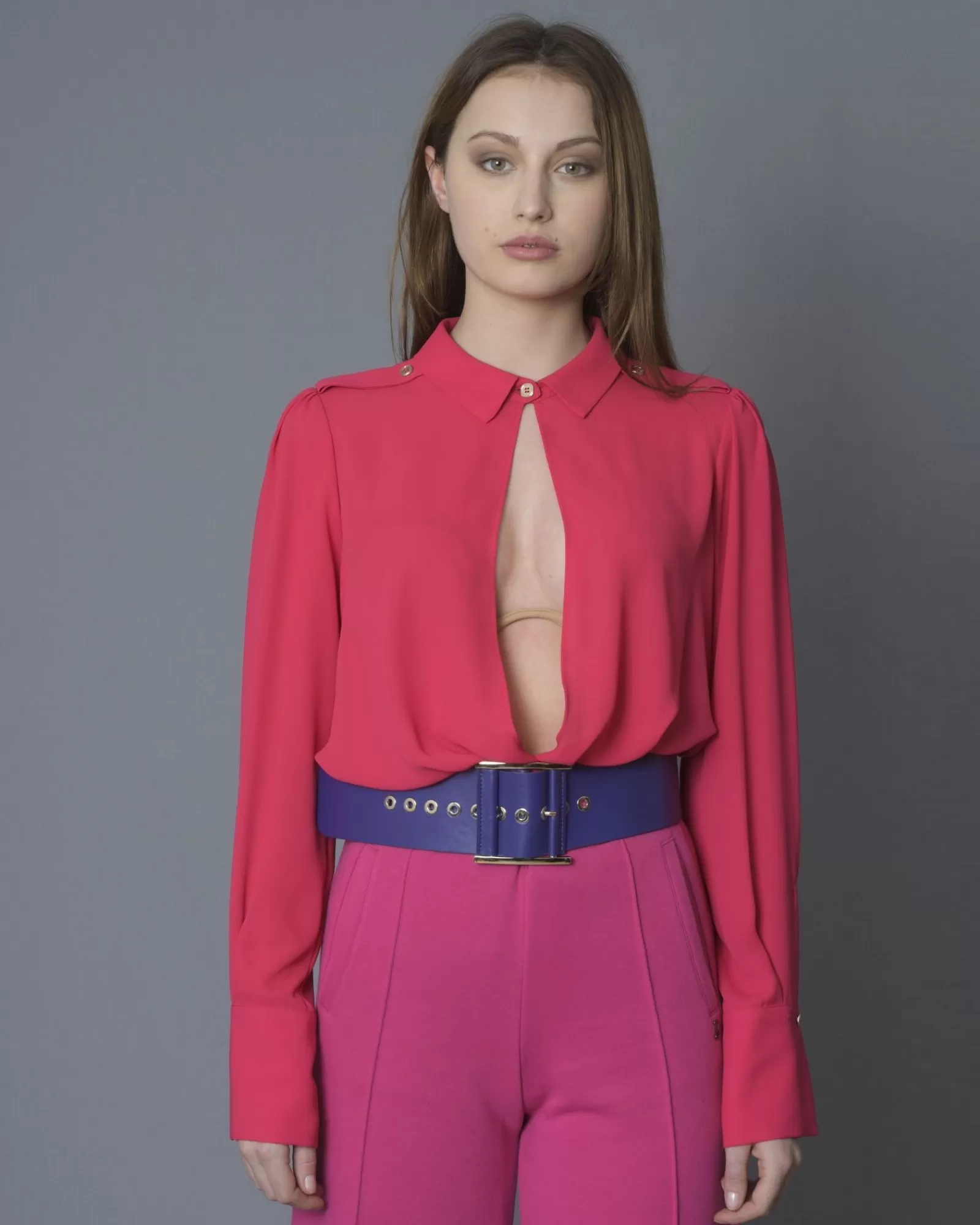 La Piscine Paris Body avec manches bouffantes. Rose Sale