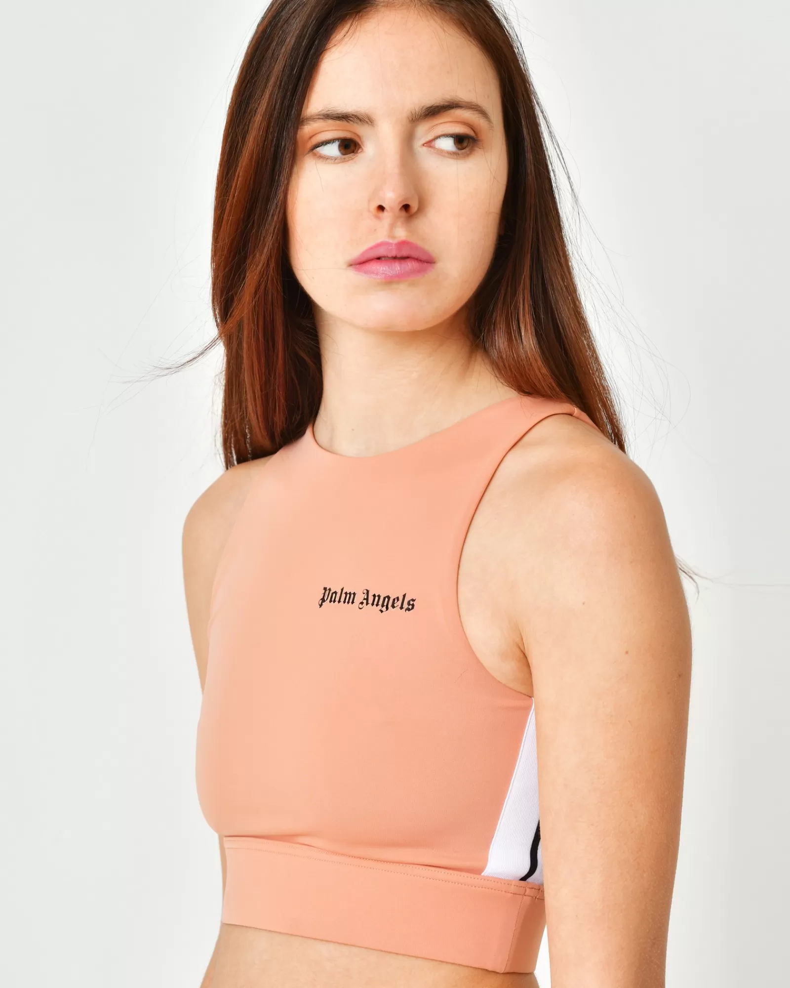 La Piscine Paris Brassière de sport en tissu stretch Palm Angels Rose Store