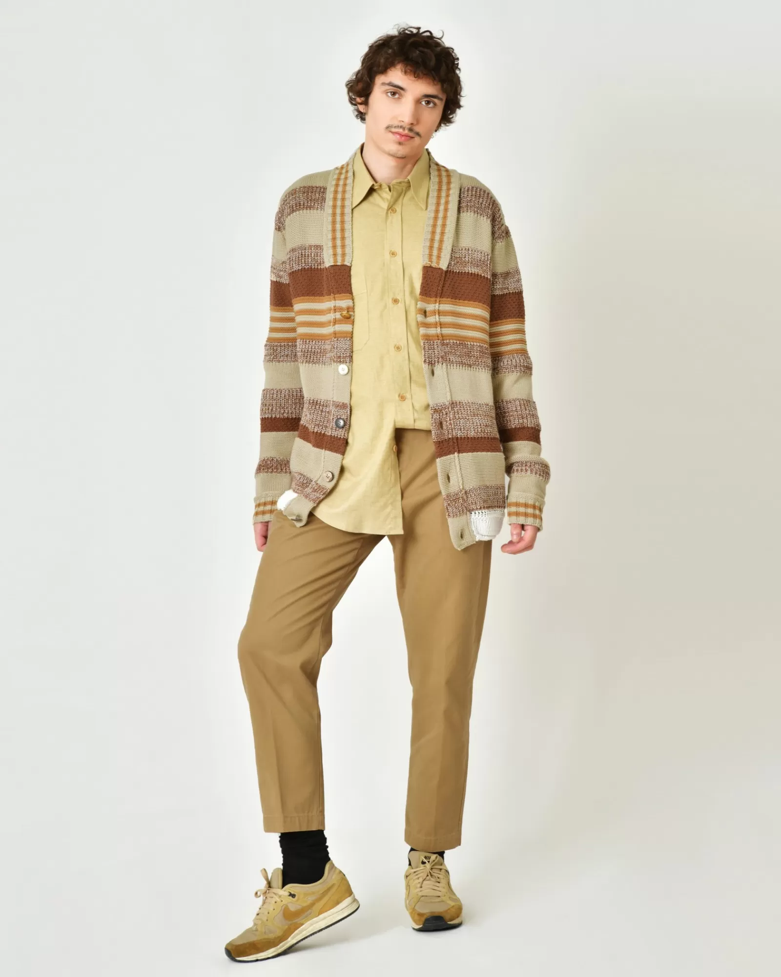 La Piscine Paris Cardigan en coton à boutons Gabriele Pasini Beige Flash Sale