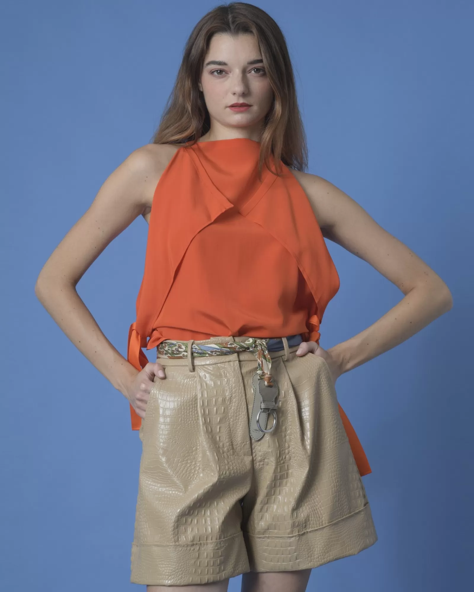 La Piscine Paris Ceinture bi-matière Trussardi Gris Best Sale