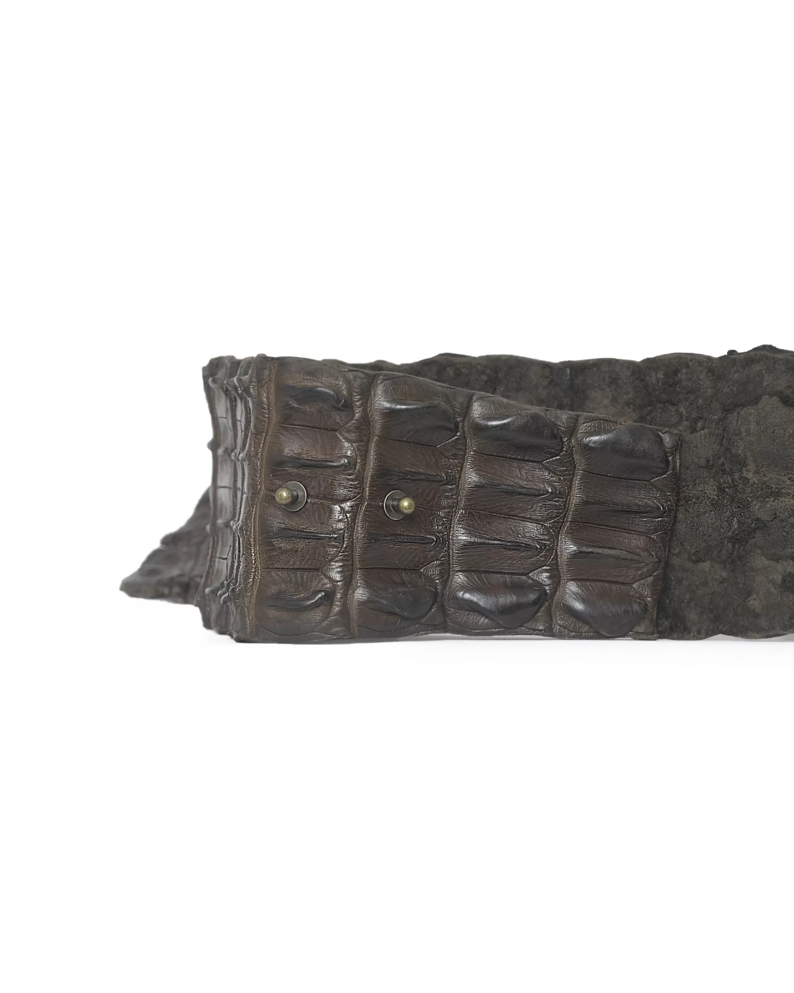 La Piscine Paris Ceinture cuir croco Plein Sud Marron Sale