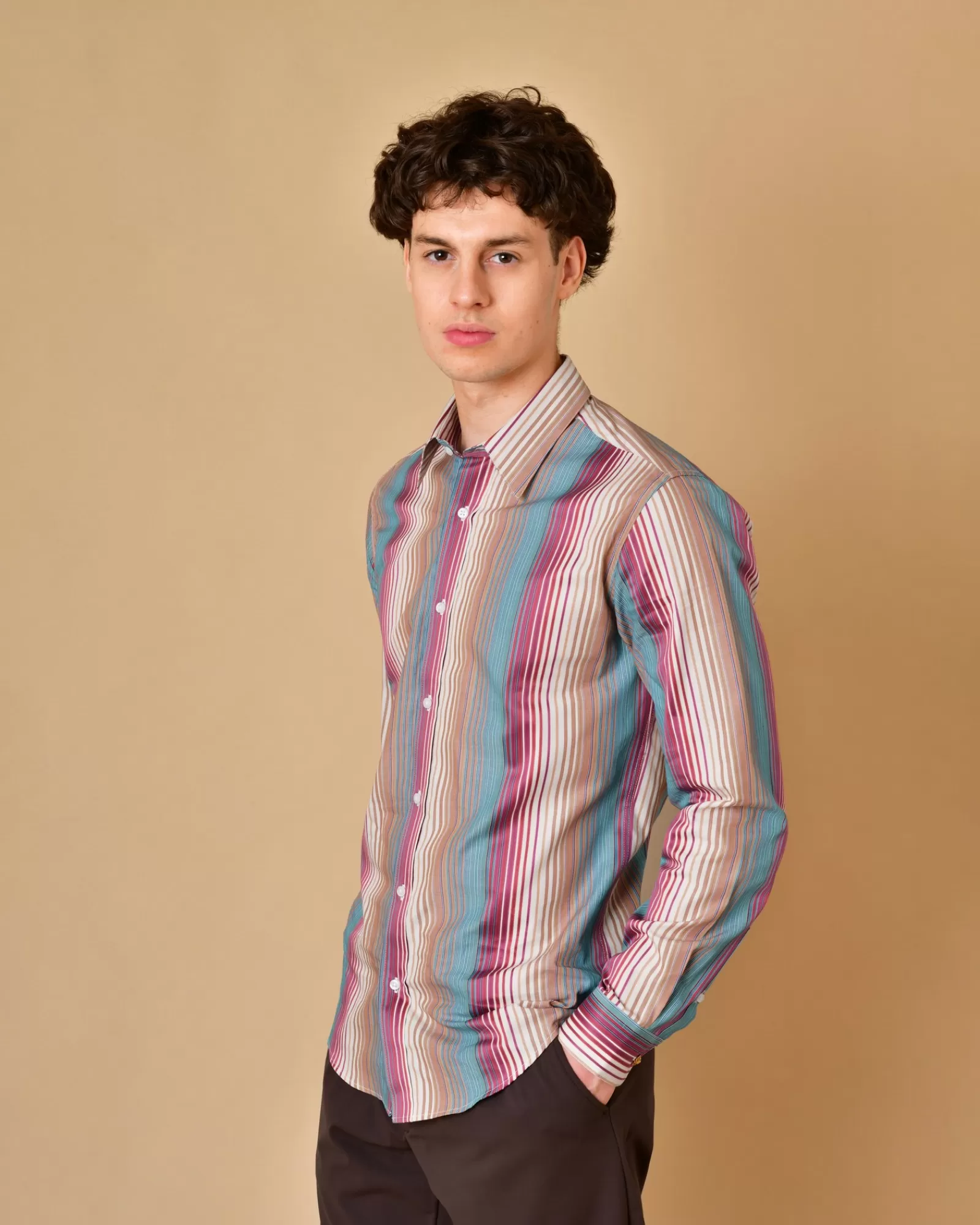 La Piscine Paris Chemise en coton à rayures multicolores Lords & Fools Rose Discount