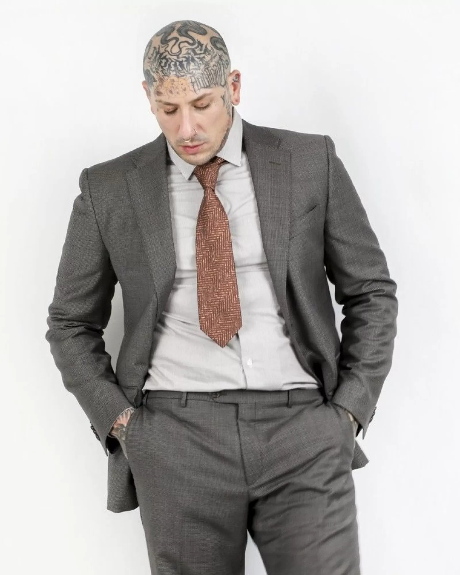 La Piscine Paris Chemise en coton bicolore rayée Pal Zileri Gris Cheap