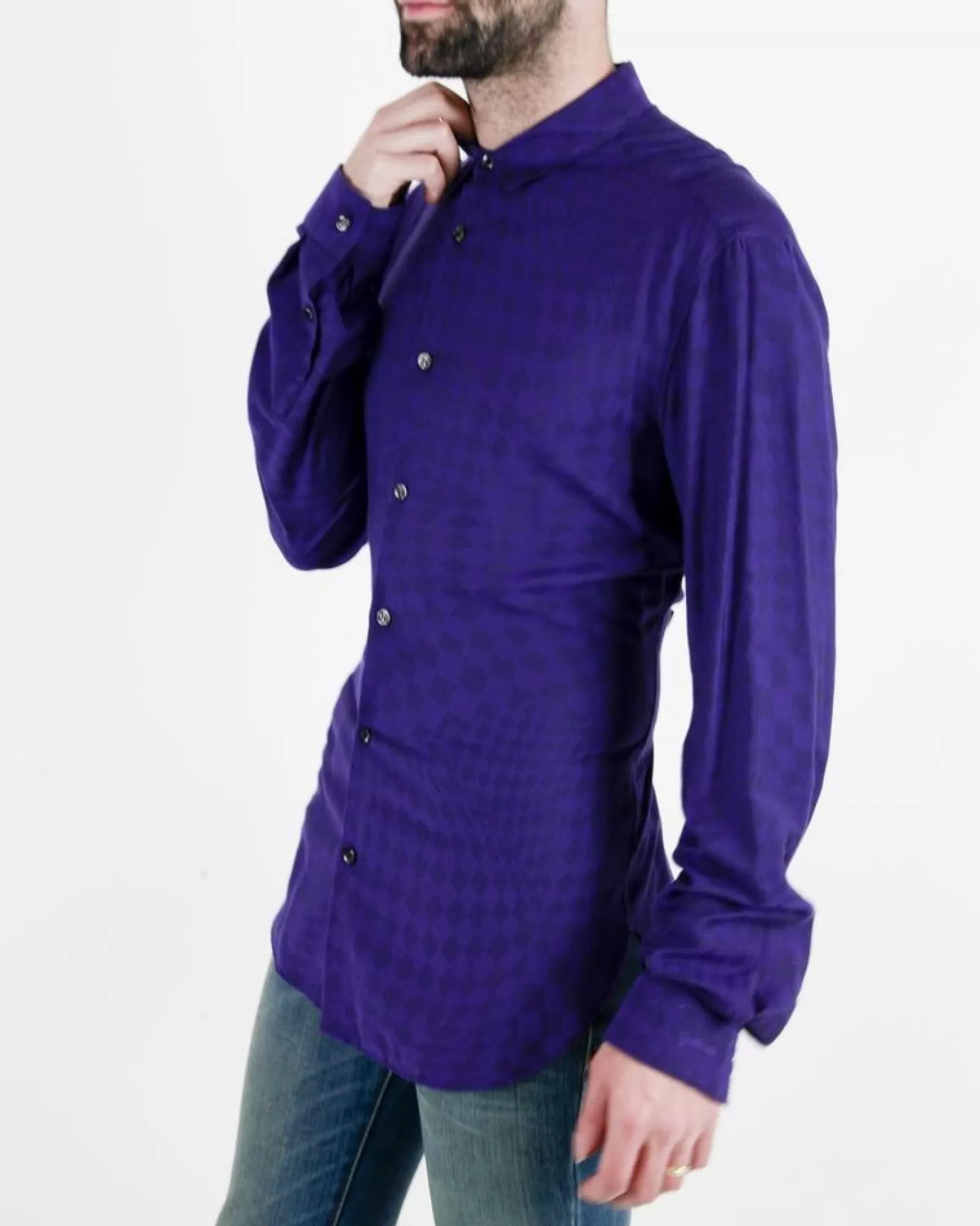La Piscine Paris Chemise te à imprimé losanges Just Cavalli Violet Clearance