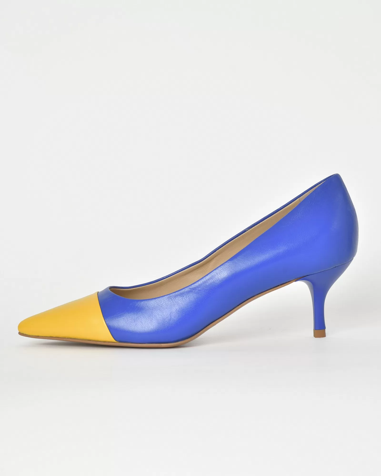 La Piscine Paris Escarpins en cuir bicolore P.A.R.O.S.H Bleu Sale
