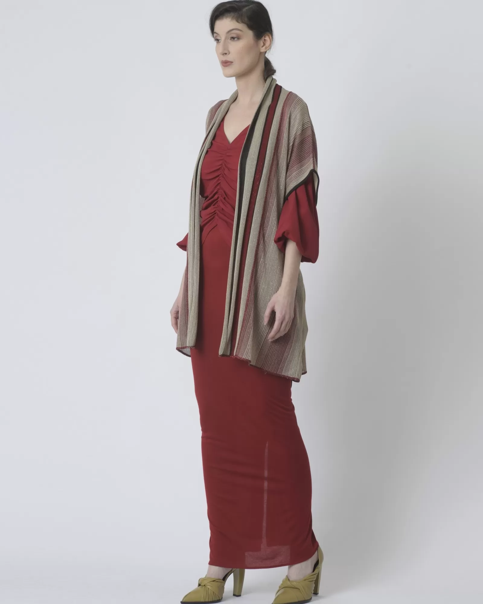 La Piscine Paris Gilet sans manches en lurex Space Simona Corsellini Rouge Flash Sale