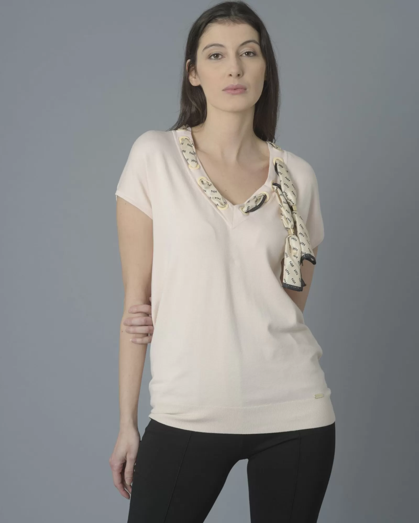La Piscine Paris Haut en jersey à ornements en satin Nenette Rose Clearance