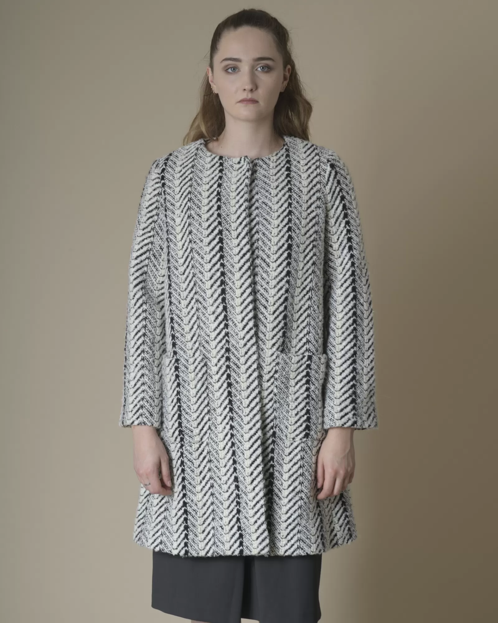 La Piscine Paris Manteau en laine vierge et alpaga Laviniaturra Blanc Best
