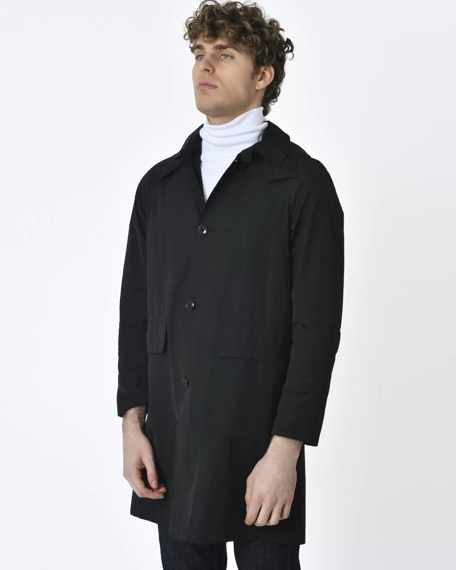 La Piscine Paris Manteau imperméable Palto Noir Cheap
