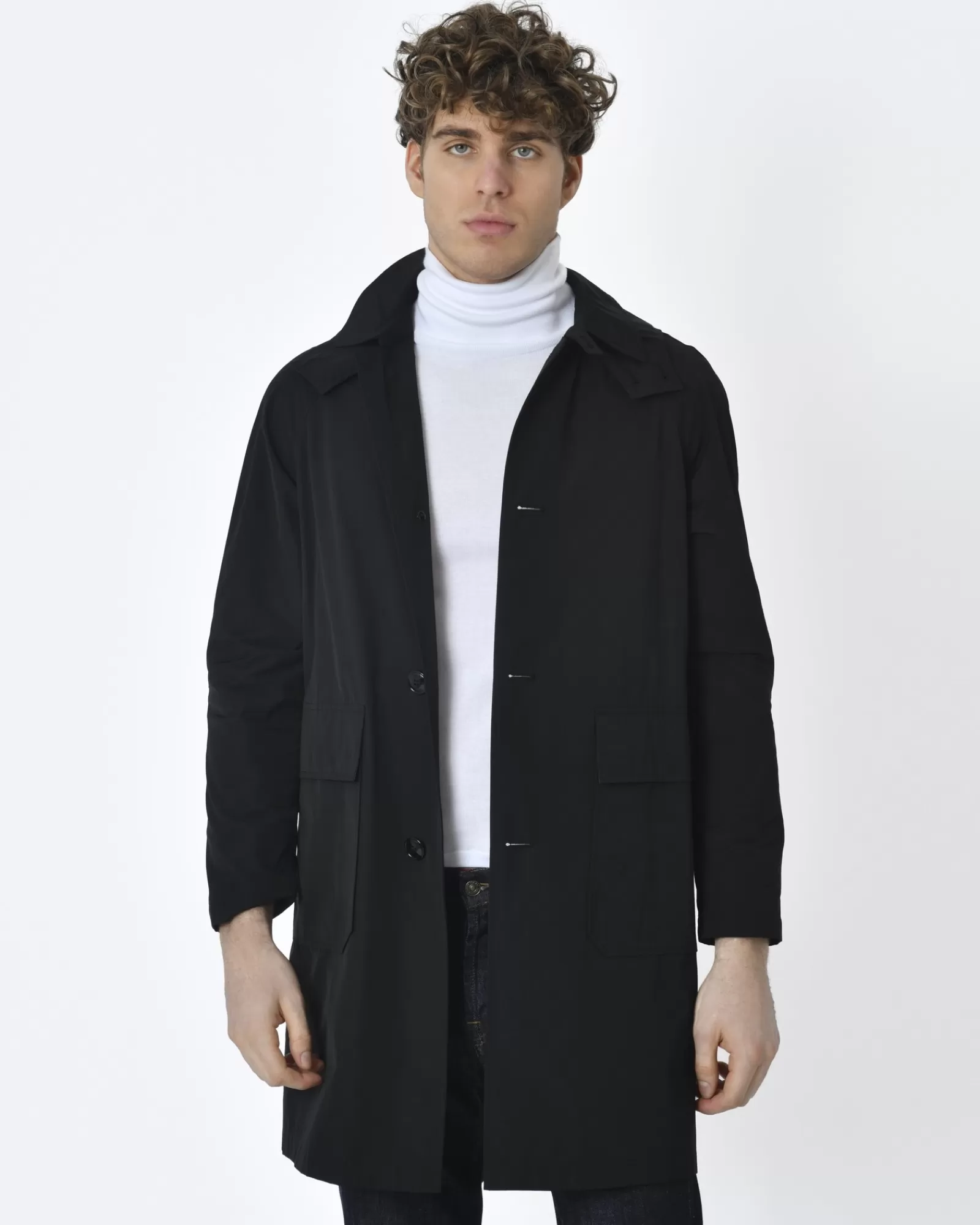 La Piscine Paris Manteau imperméable Palto Noir Cheap