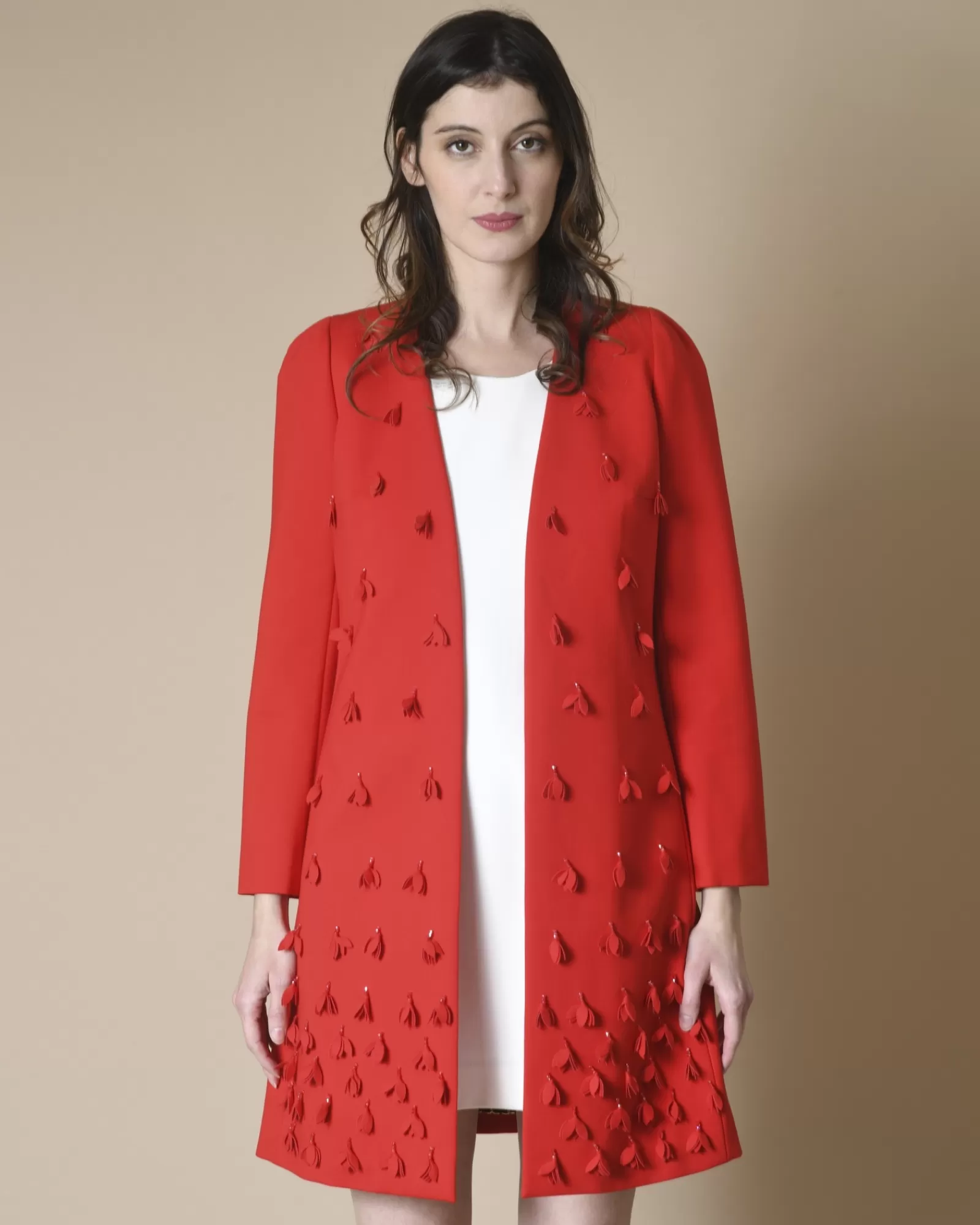 La Piscine Paris Manteau à ornements Edward Achour Rouge Outlet