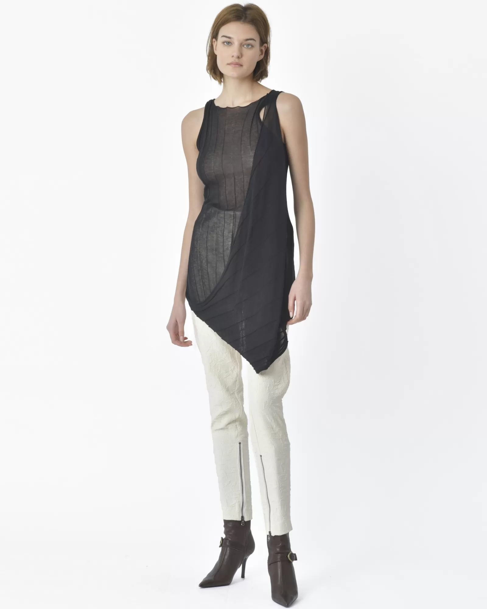 La Piscine Paris Pantalon blanc cassé texturé Masnada Crème Outlet