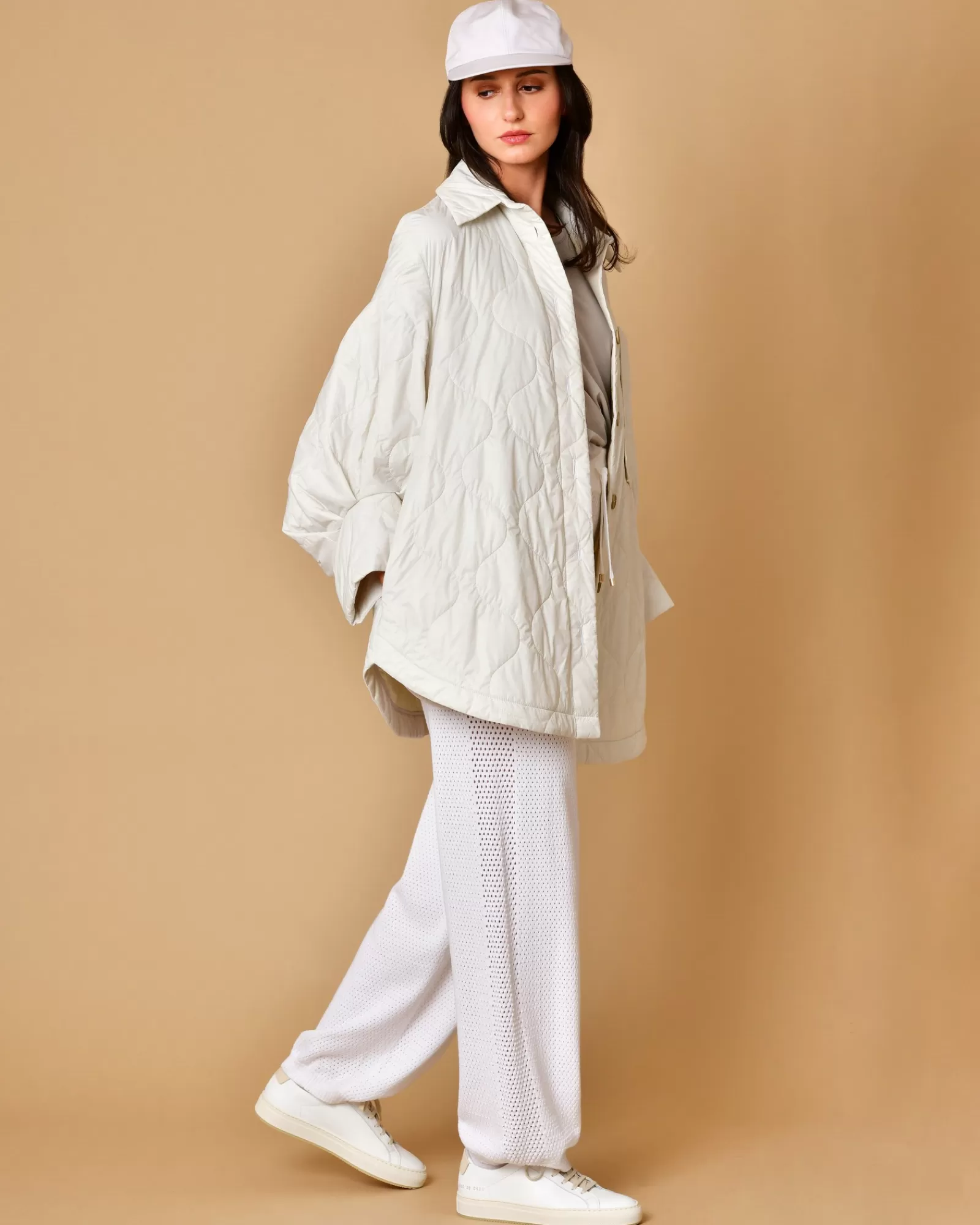 La Piscine Paris Pantalon en maille effet perforée Lorena Antoniazzi Blanc New