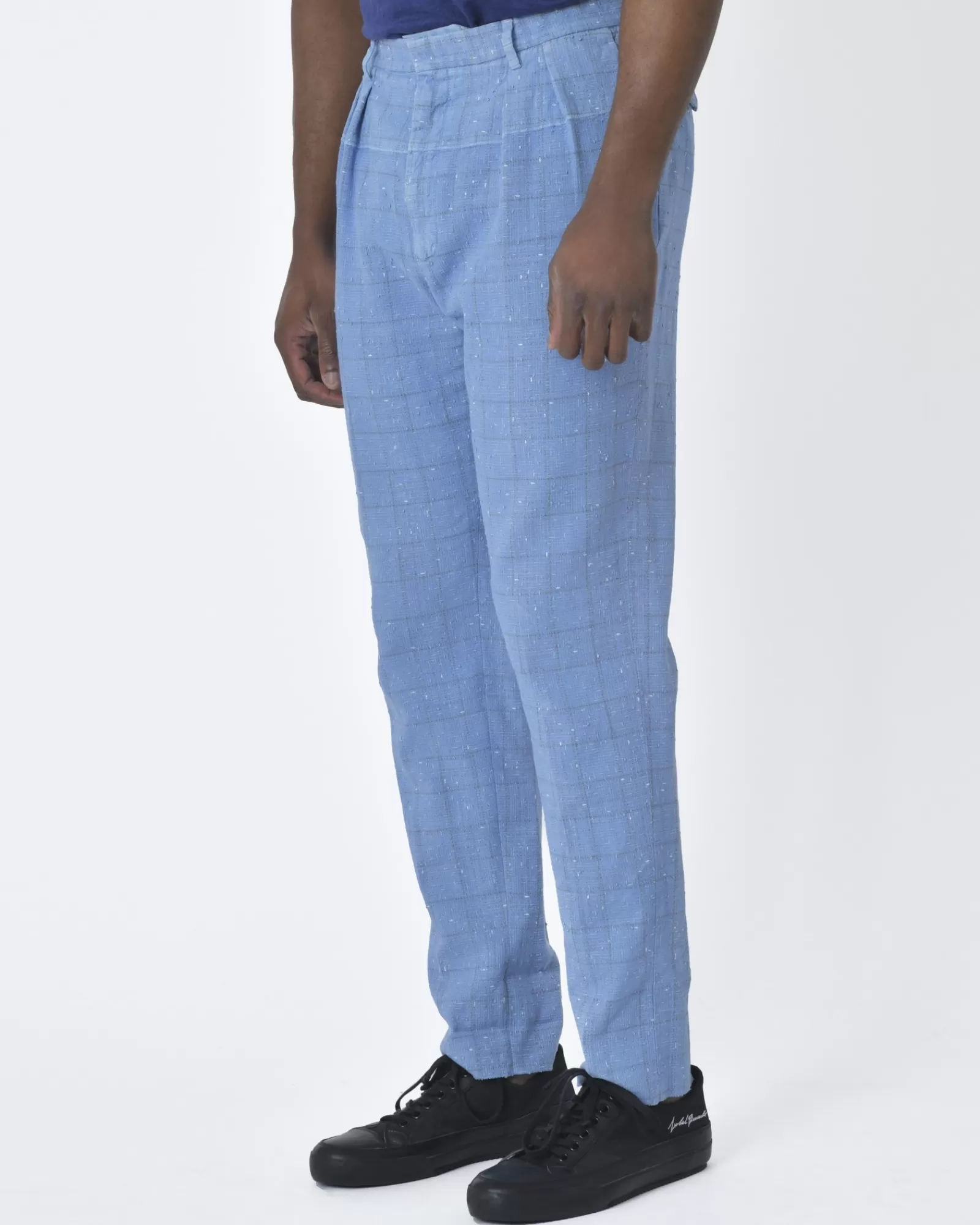 La Piscine Paris Pantalon à carreaux Gabriele Pasini Bleu Discount
