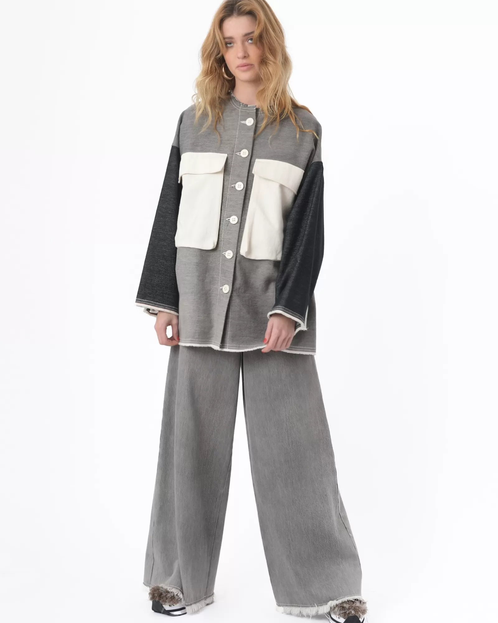 La Piscine Paris Pantalon coupe large Avn Gris Store