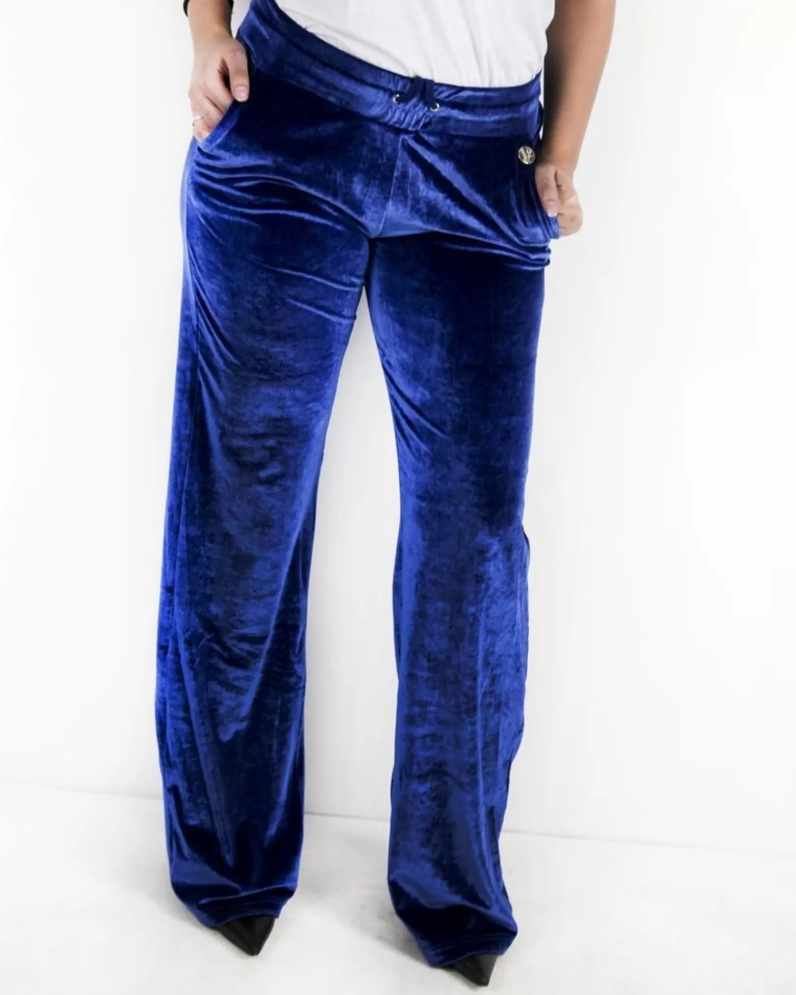 La Piscine Paris Pantalon de jogging en velours Versace Bleu Shop
