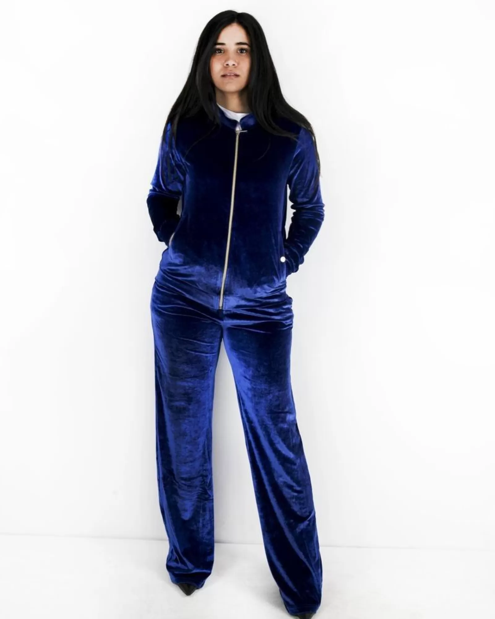 La Piscine Paris Pantalon de jogging en velours Versace Bleu Shop