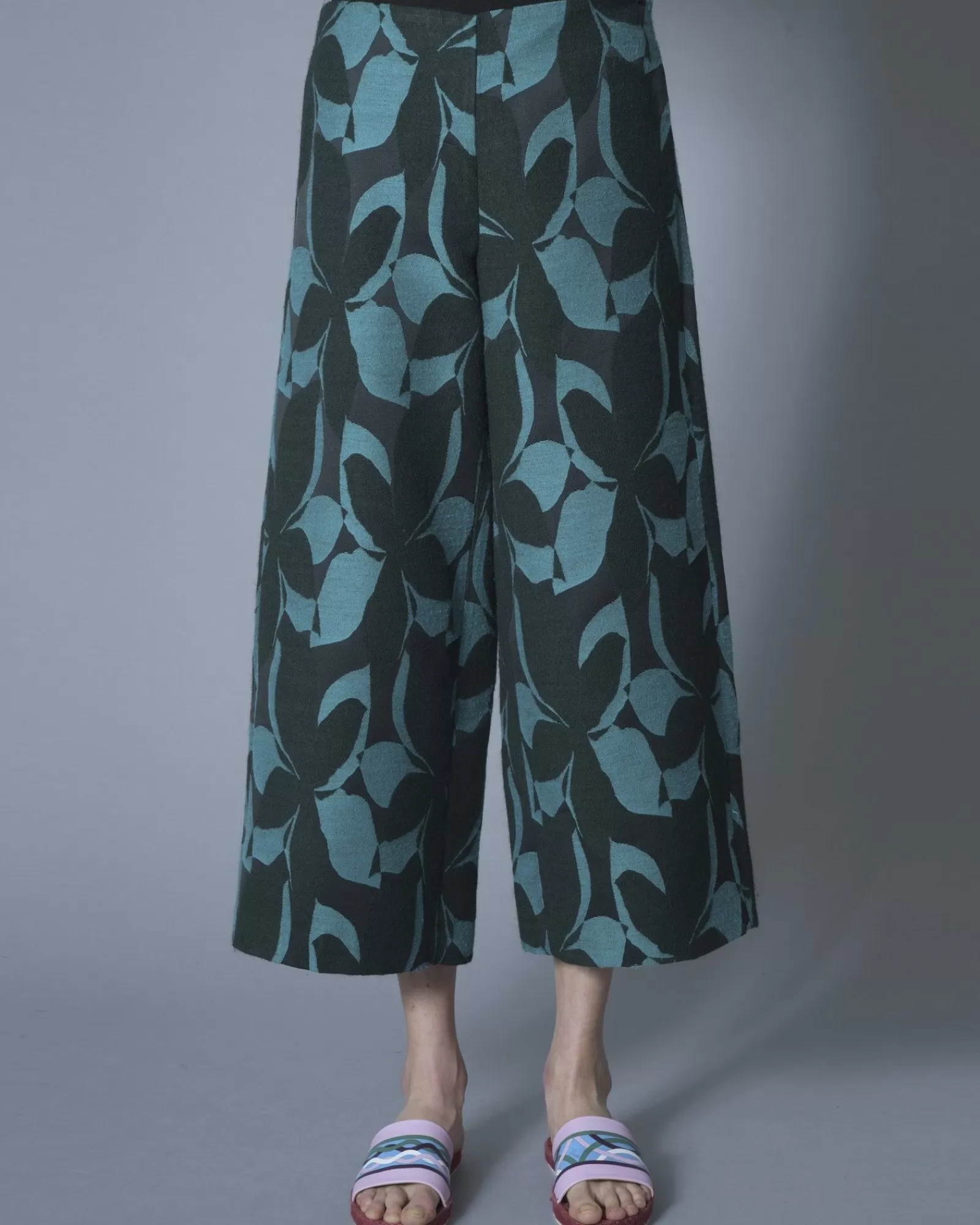 La Piscine Paris Pantalon en laine et cachemire en jacquard Stefano Mortari Vert Best Sale