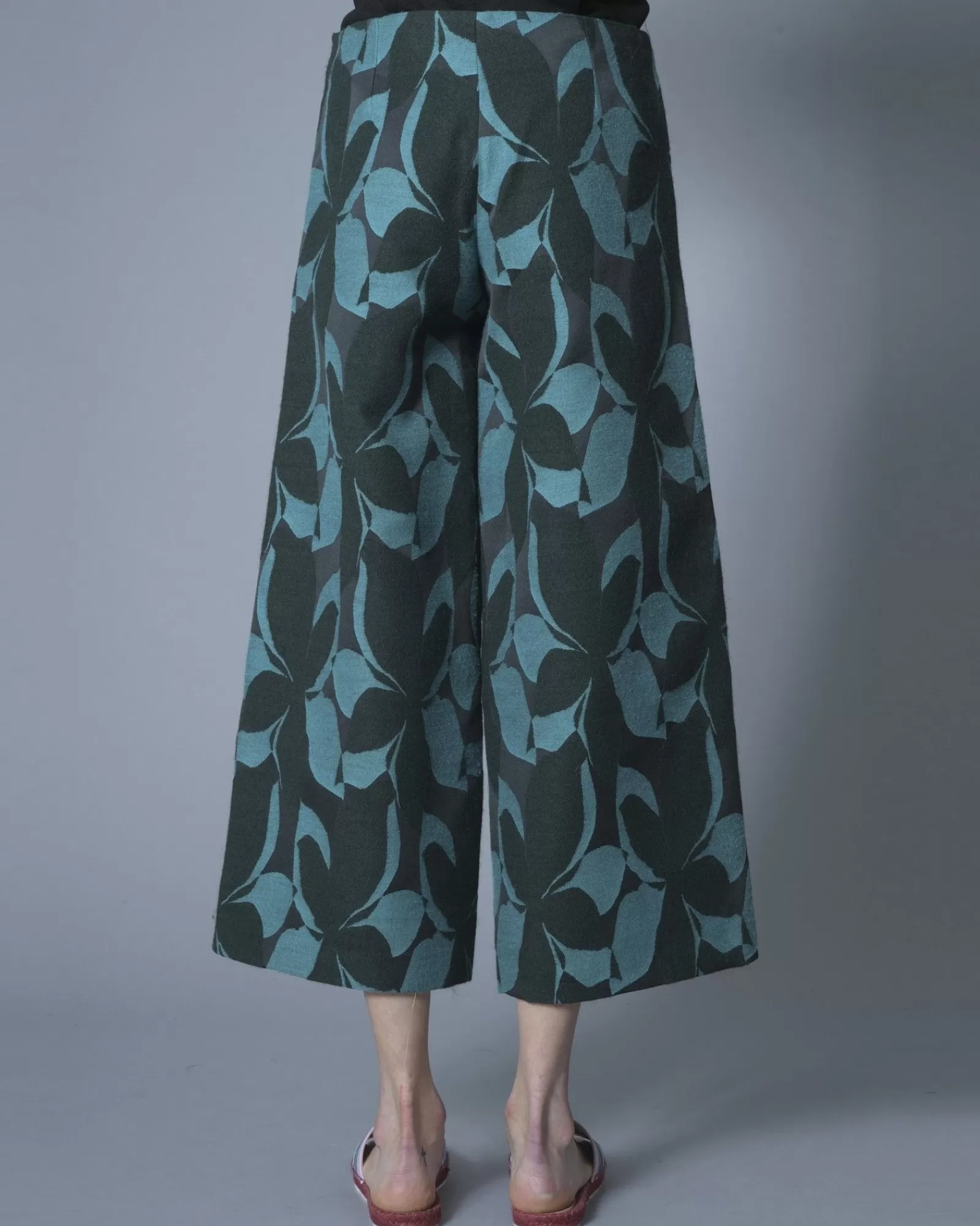 La Piscine Paris Pantalon en laine et cachemire en jacquard Stefano Mortari Vert Best Sale