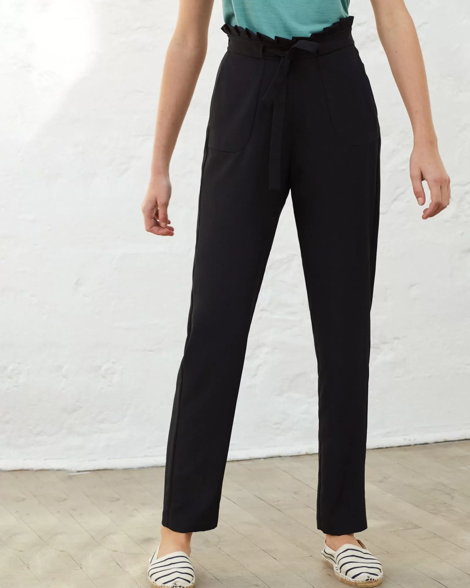 La Piscine Paris Pantalon en microfibre avec lien à la taille Chacok Noir Sale