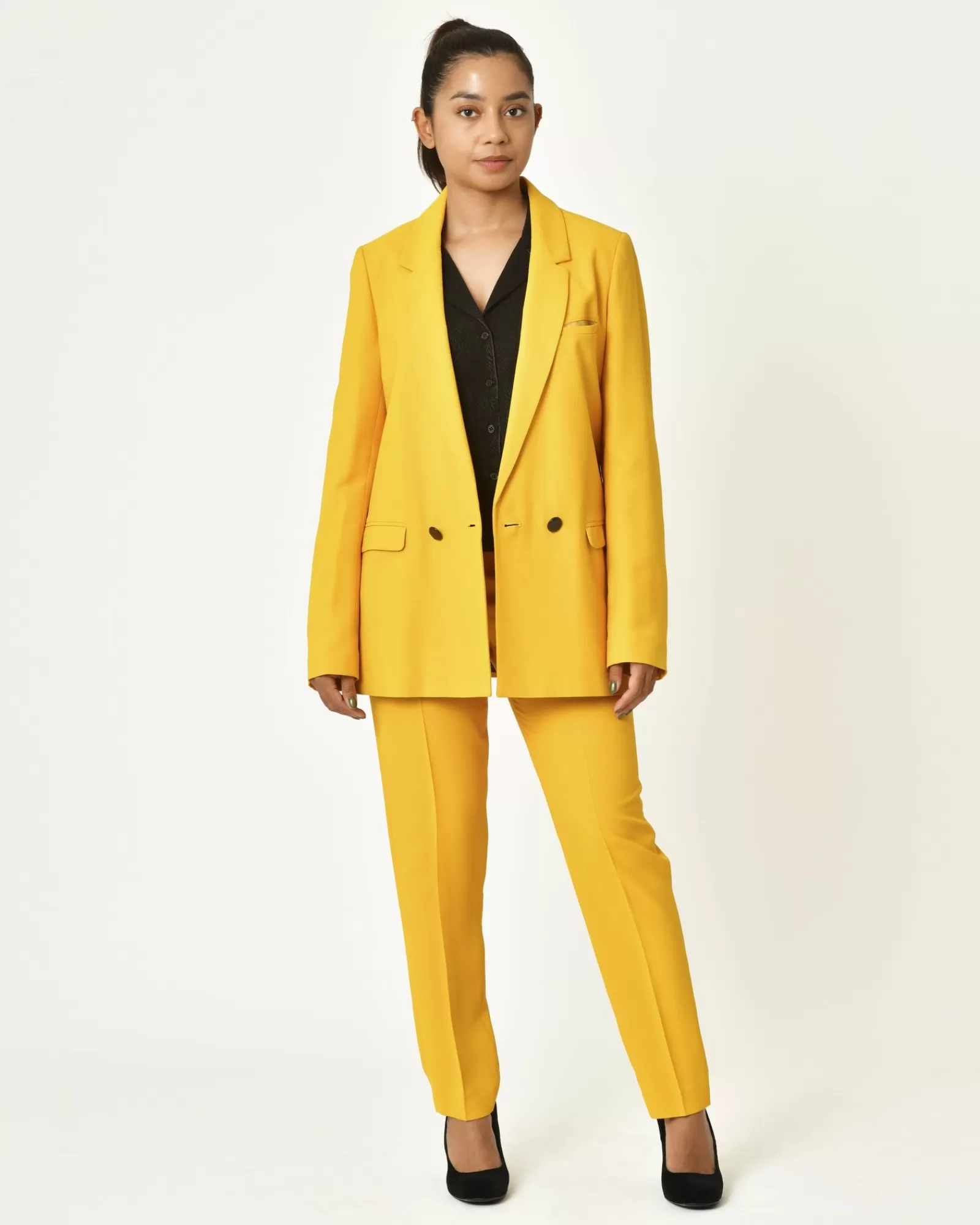 La Piscine Paris Pantalon en viscose Chemins Blancs Jaune Online