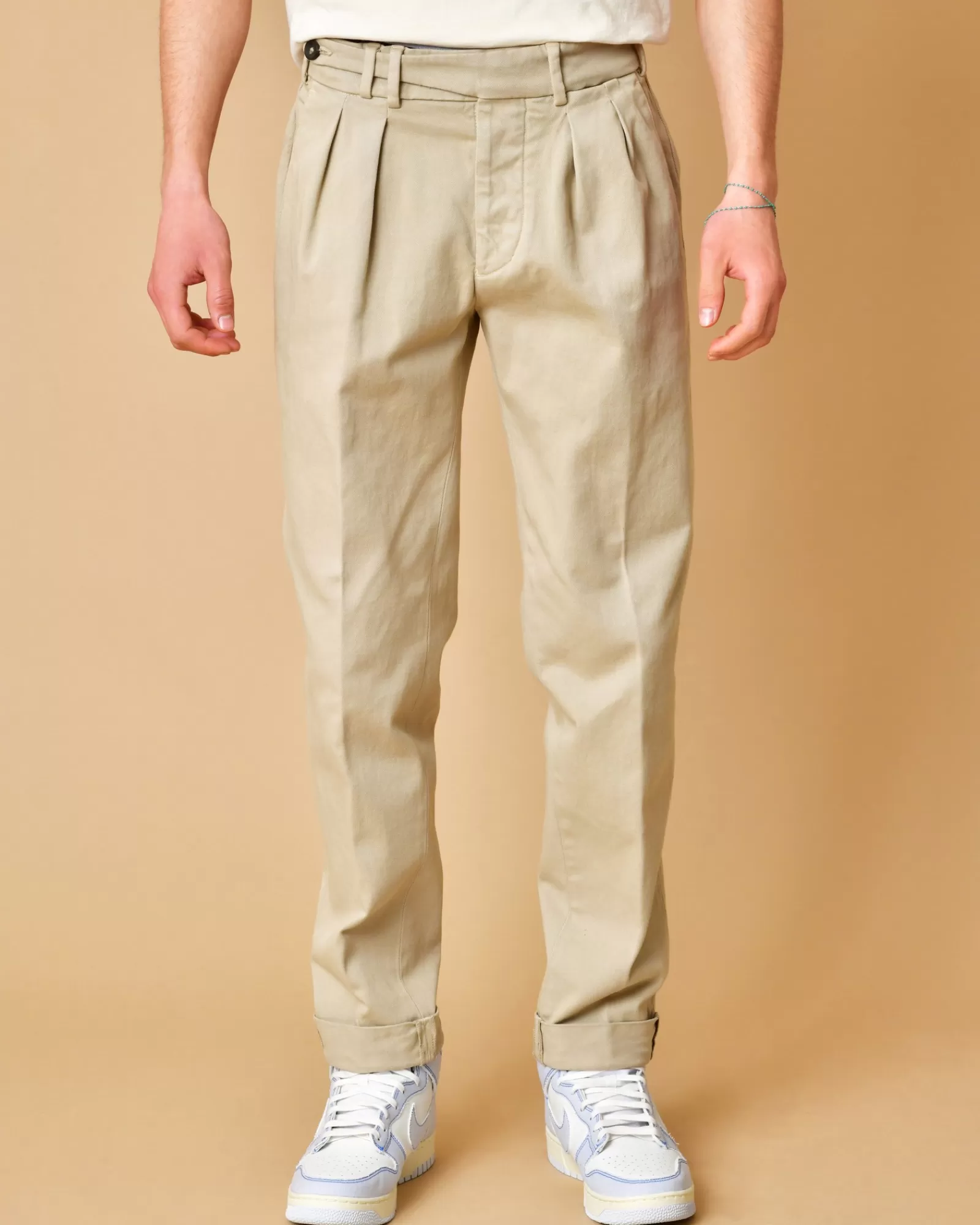 La Piscine Paris Pantalon fuselé à deux pinces Michael Coal Beige Best Sale