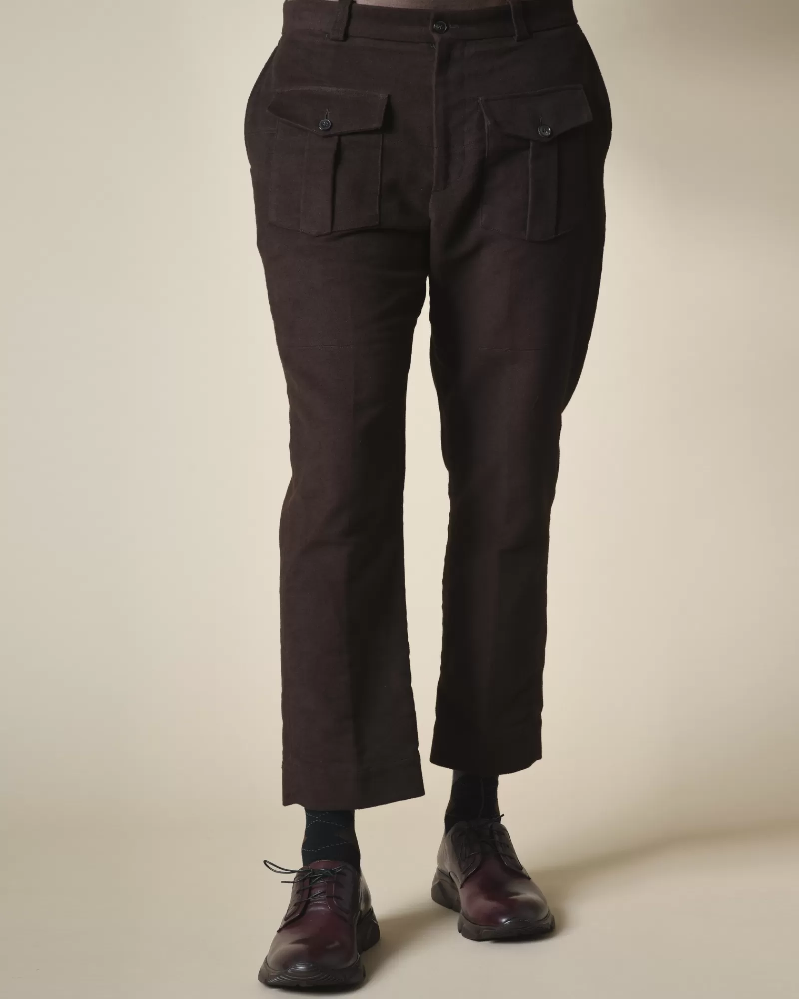 La Piscine Paris Pantalon en coton à poches à rabats Gabriele Pasini Marron Shop