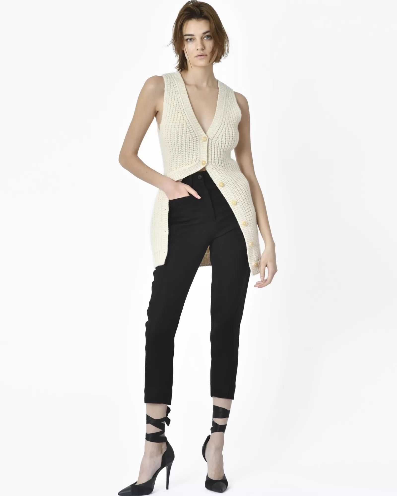 La Piscine Paris Pantalon Isabel Benenato Noir Outlet