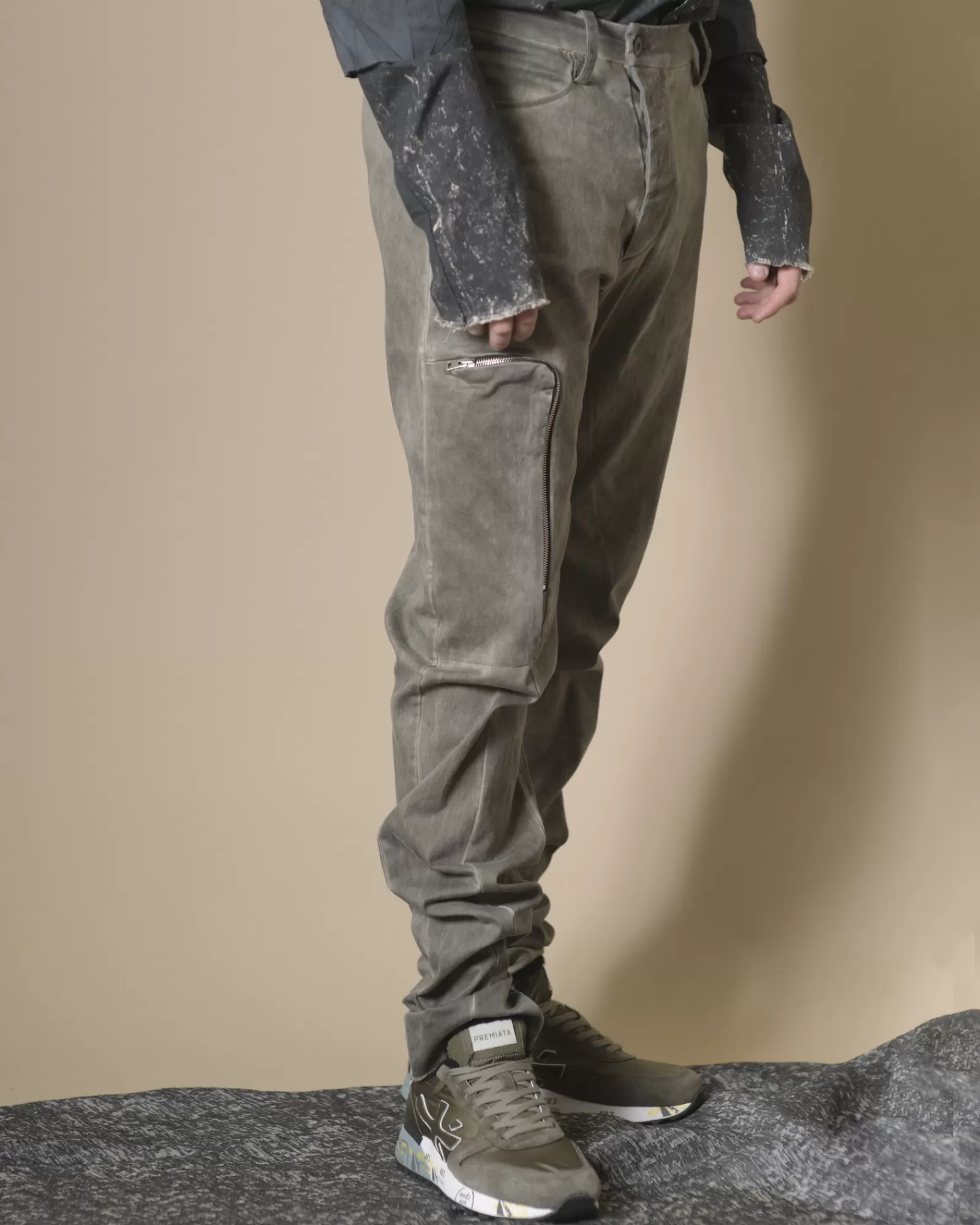 La Piscine Paris Pantalon sarouel à poche Lost & Found Gris Flash Sale