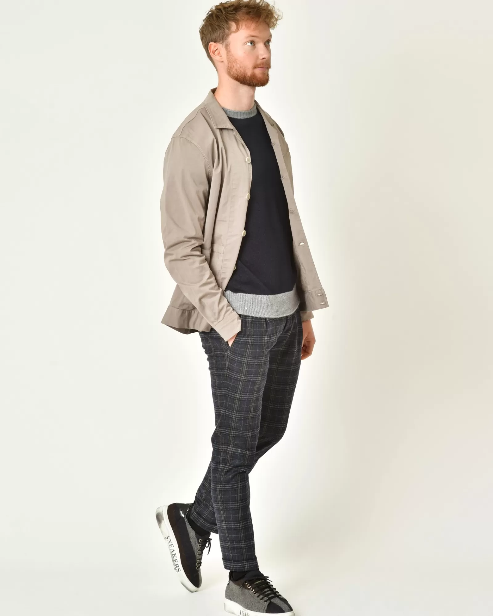 La Piscine Paris Pantalon slim à carreaux Michael Coal Bleu Best
