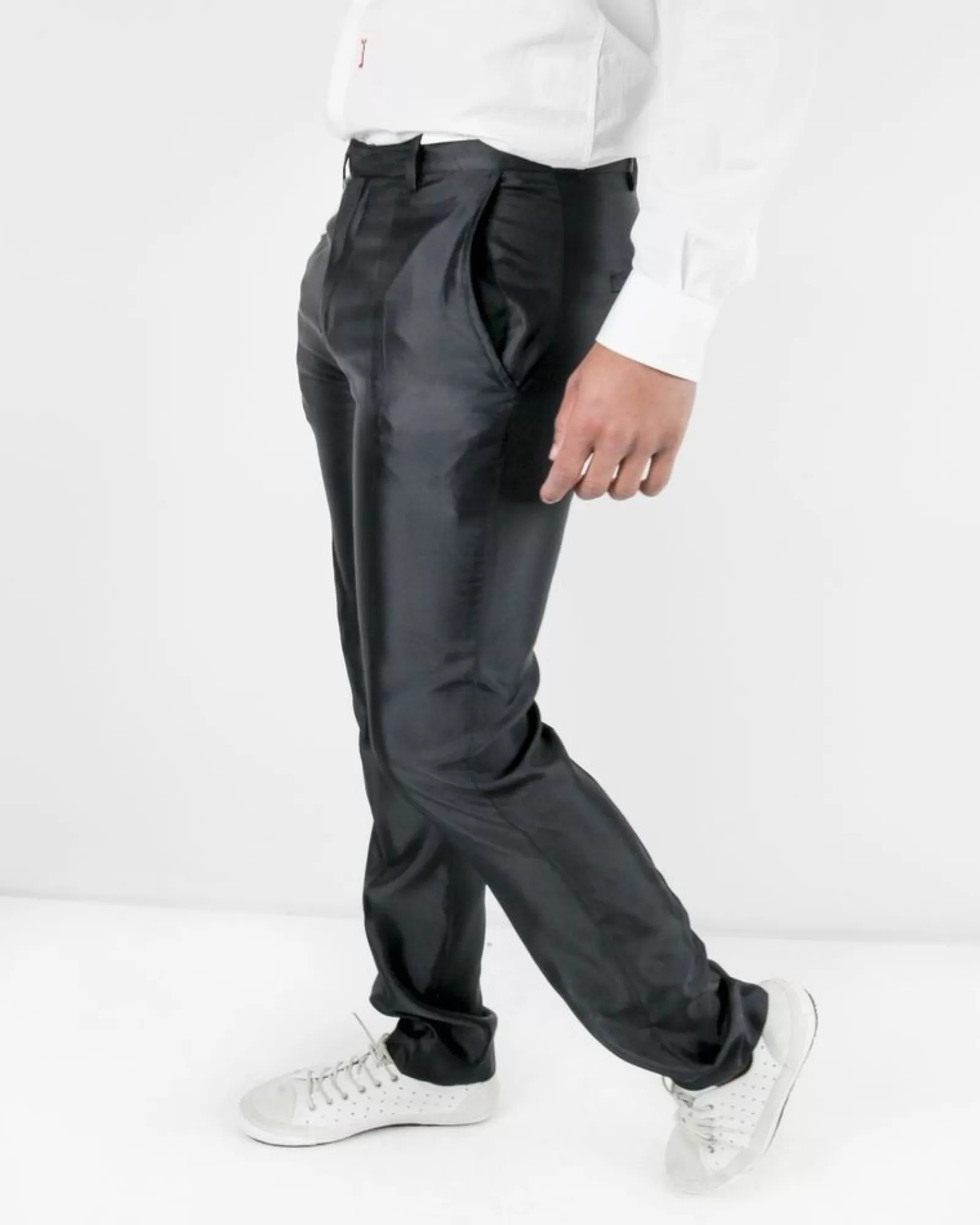La Piscine Paris Pantalon tailleur en crêpe côtelé John Galliano Noir Outlet