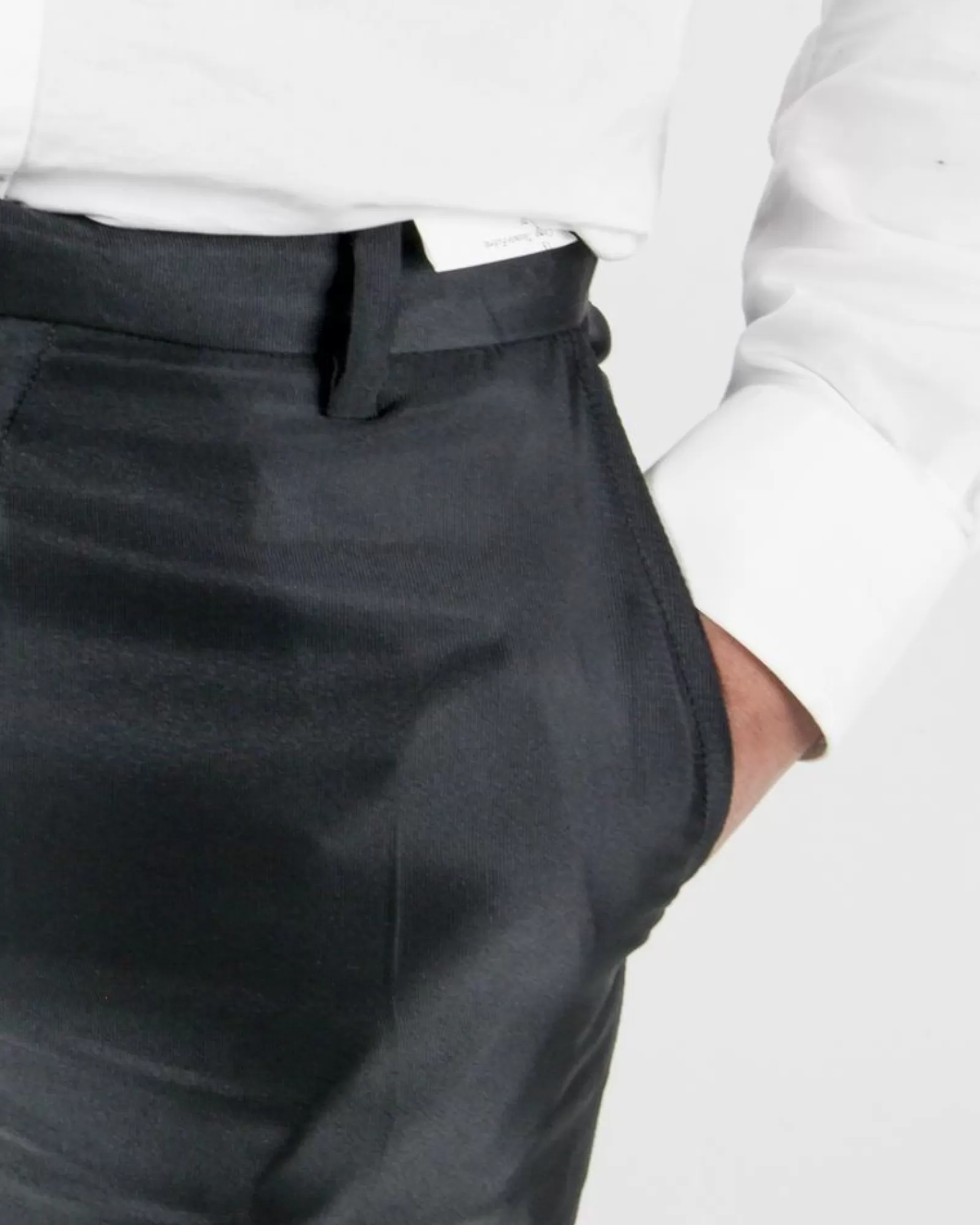 La Piscine Paris Pantalon tailleur en crêpe côtelé John Galliano Noir Outlet
