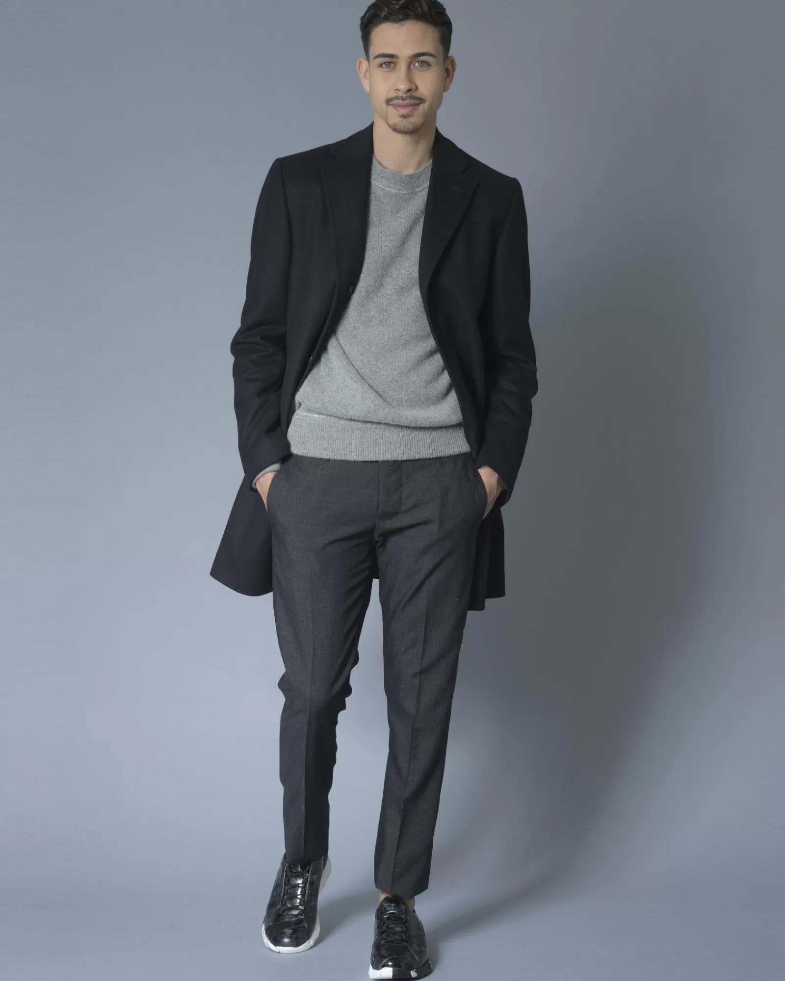 La Piscine Paris Pantalon tailleur en laine irisée Ly Adams Gris Discount