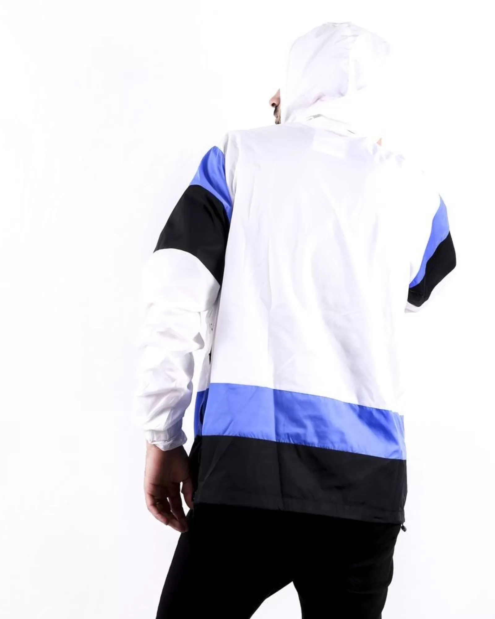 La Piscine Paris Parka tricolore à poche kangourou Fiesoli Blanc Online