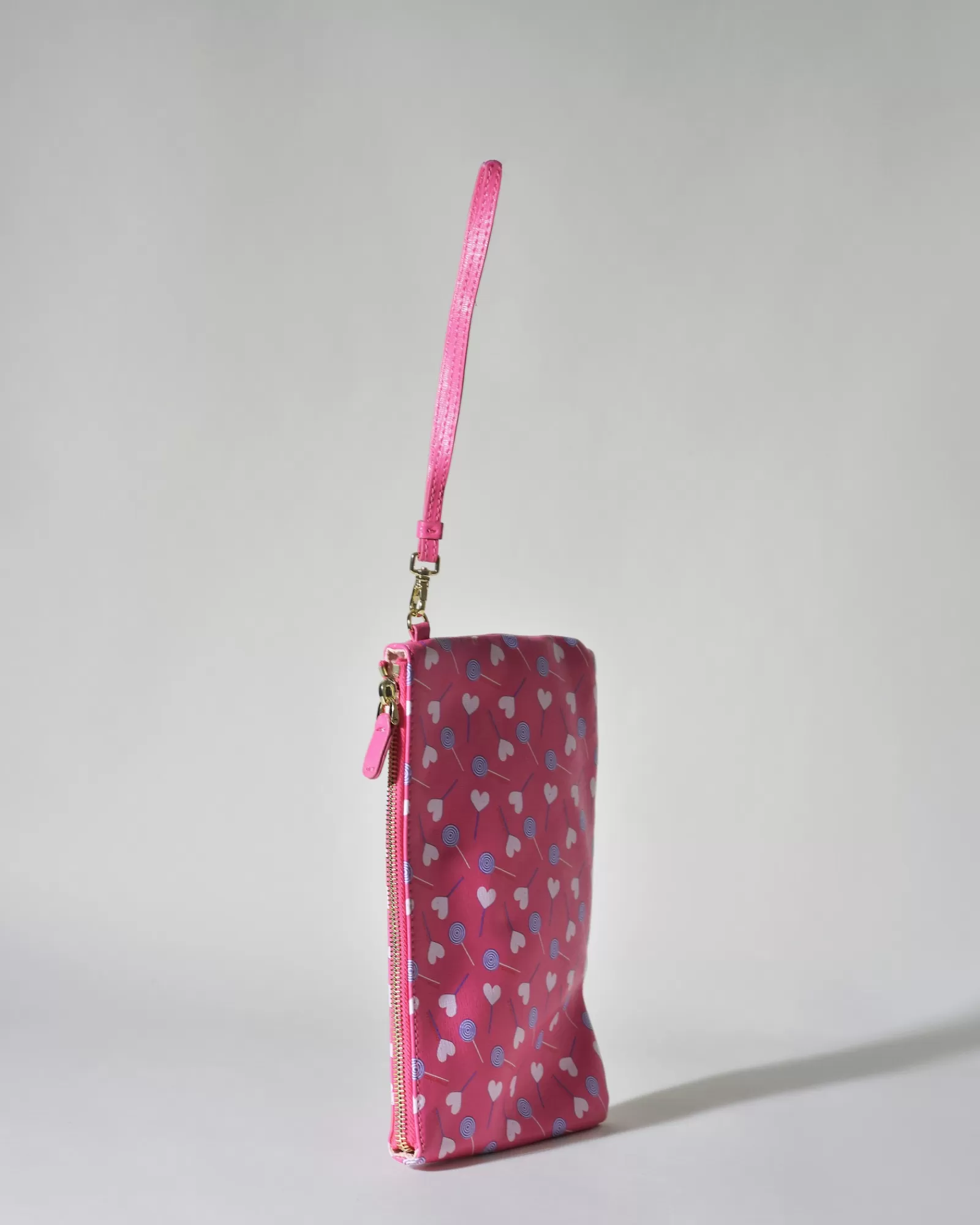 La Piscine Paris Pochette en cuir à imprimé sucettes Coccinelle Rose Flash Sale