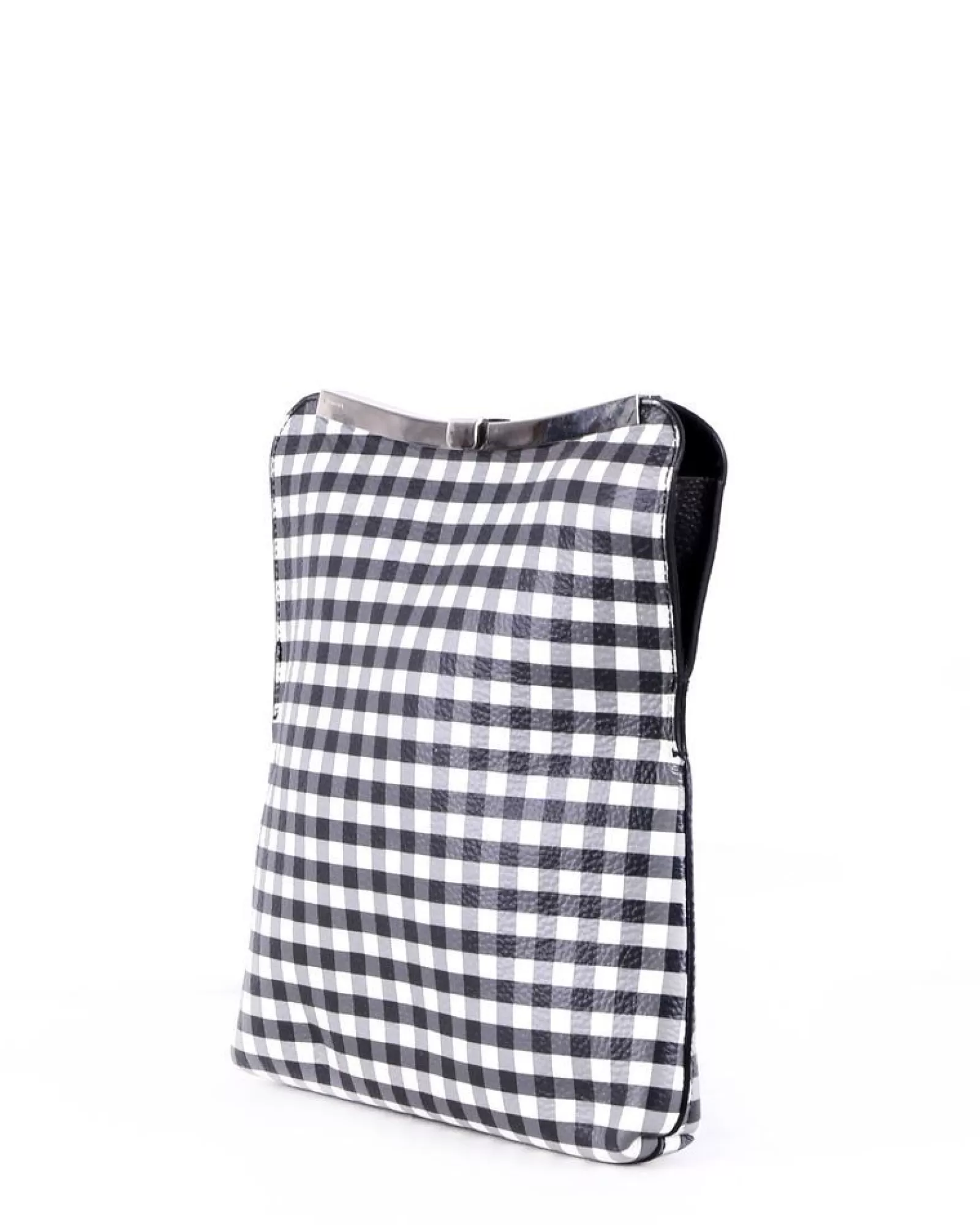 La Piscine Paris Pochette géométrique en cuir bicolore à carreaux Coccinelle Gris Fashion
