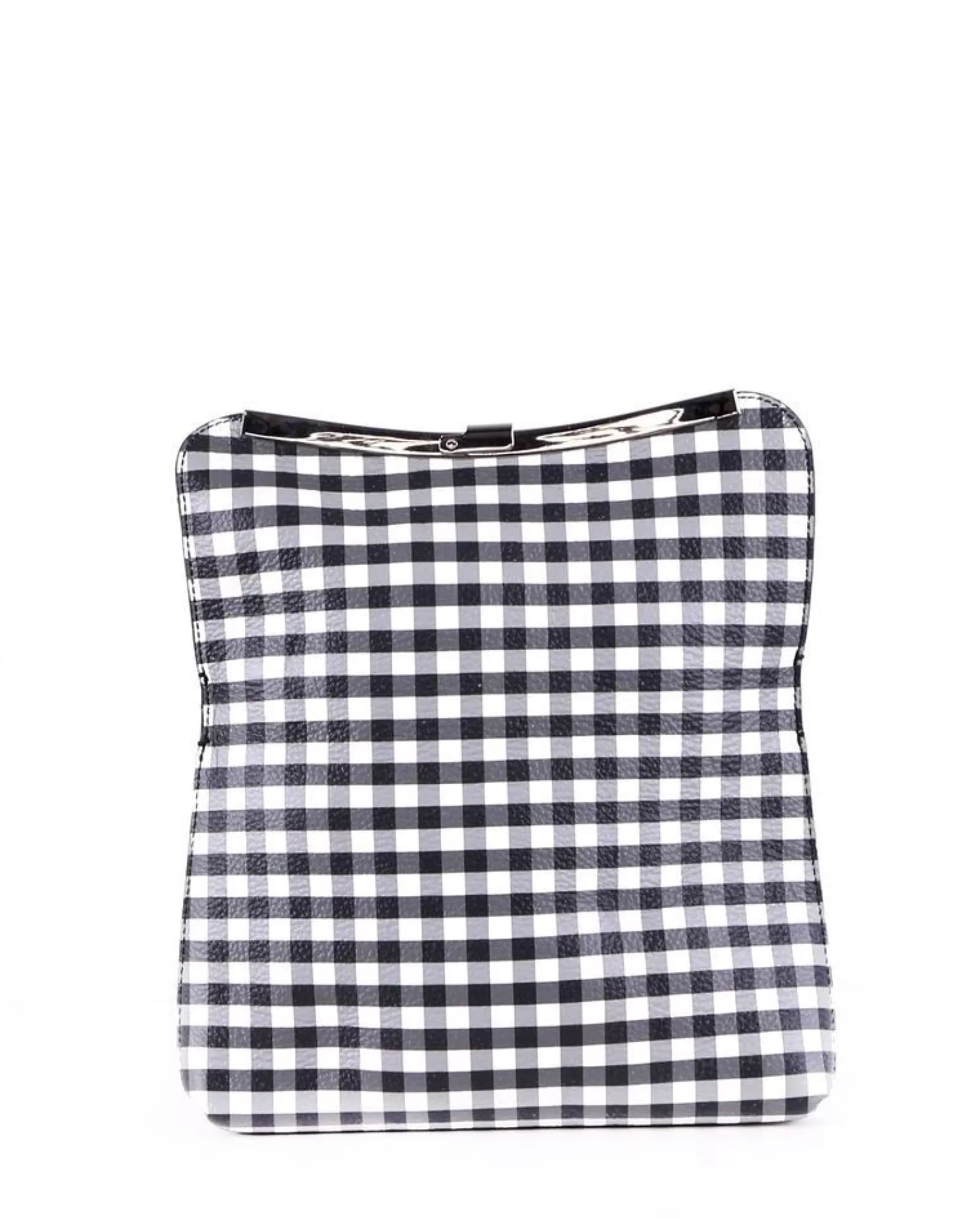 La Piscine Paris Pochette géométrique en cuir bicolore à carreaux Coccinelle Gris Fashion