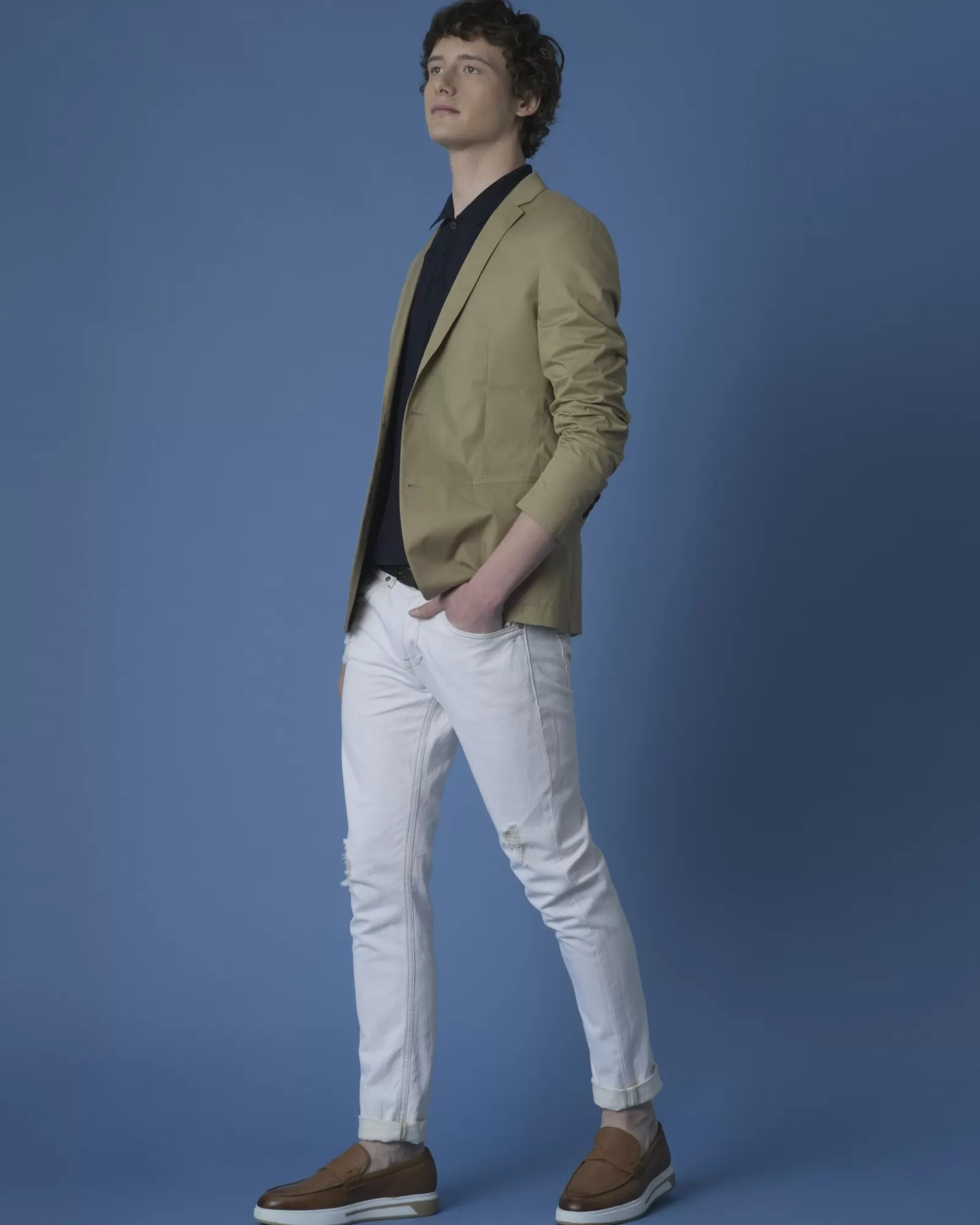 La Piscine Paris Polo Vneck Bleu Discount