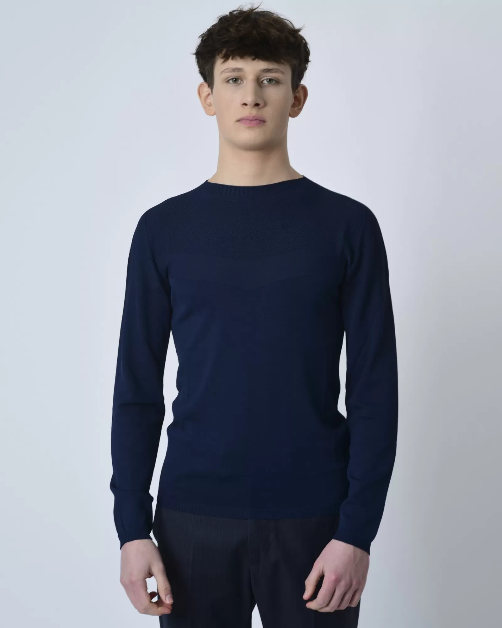 La Piscine Paris Pull col rond Daniele Fiesoli Bleu Shop