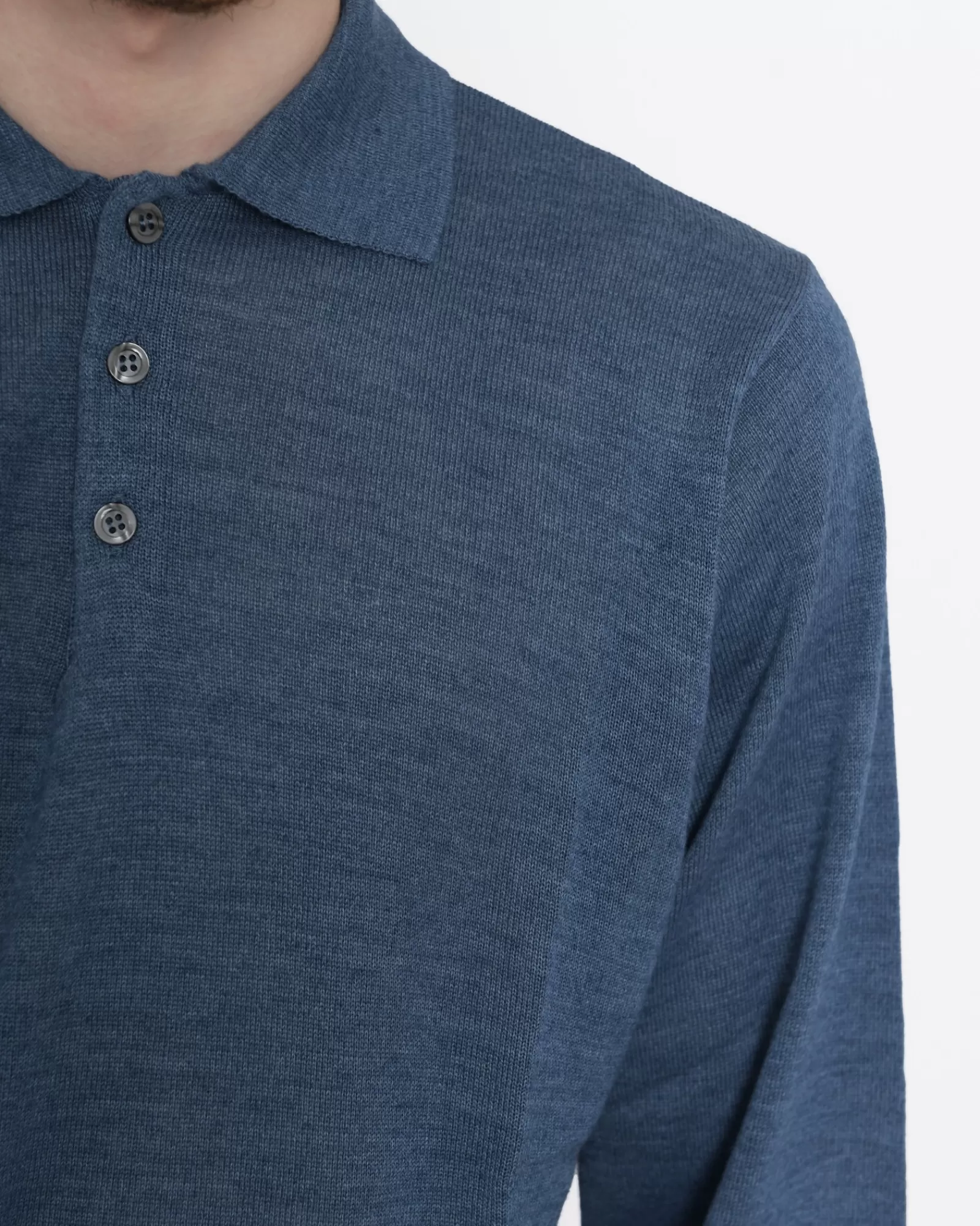 La Piscine Paris Pull en laine e Vneck Bleu Outlet