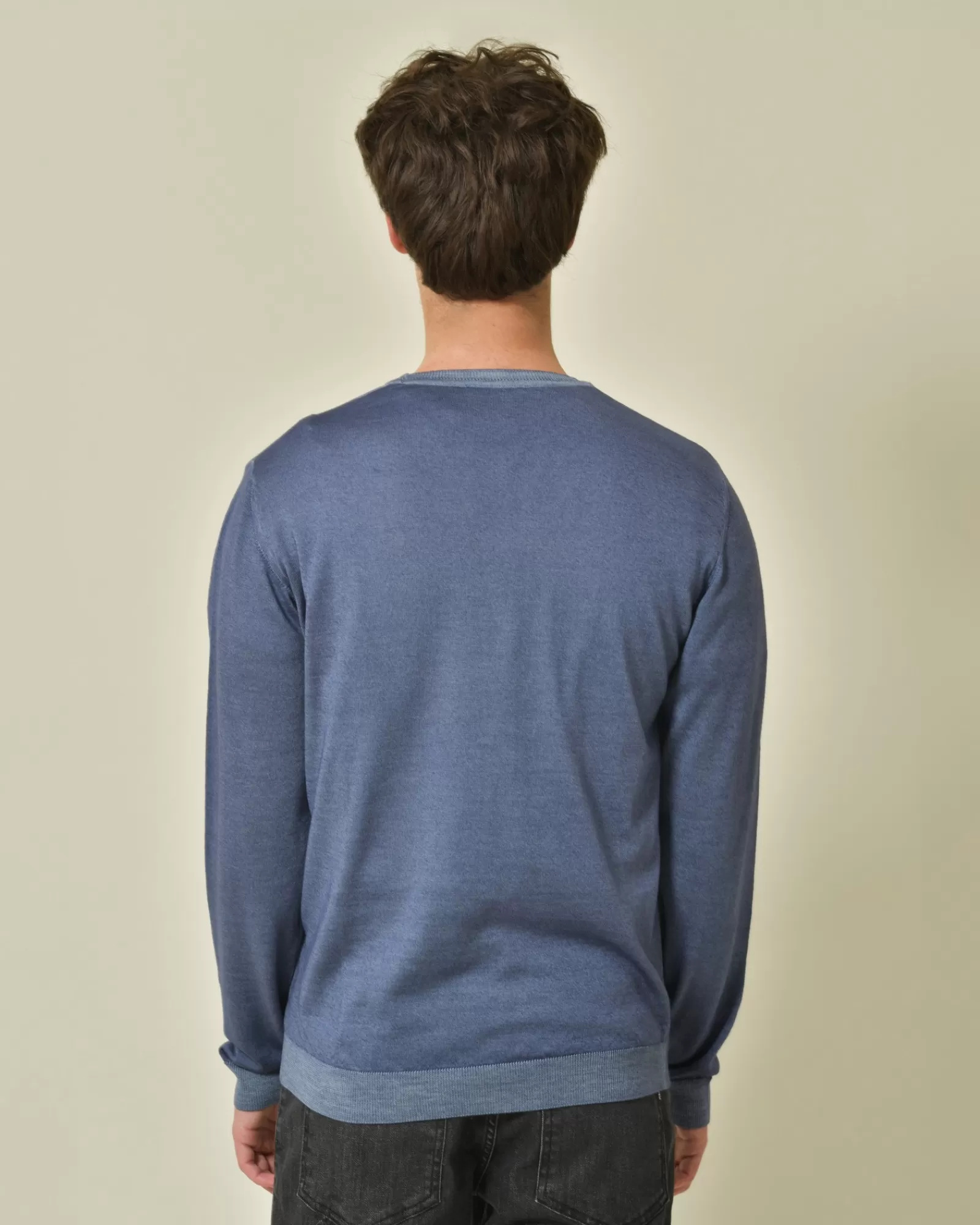 La Piscine Paris Pull en laine mérinos extrafine Wool & Co Bleu Flash Sale