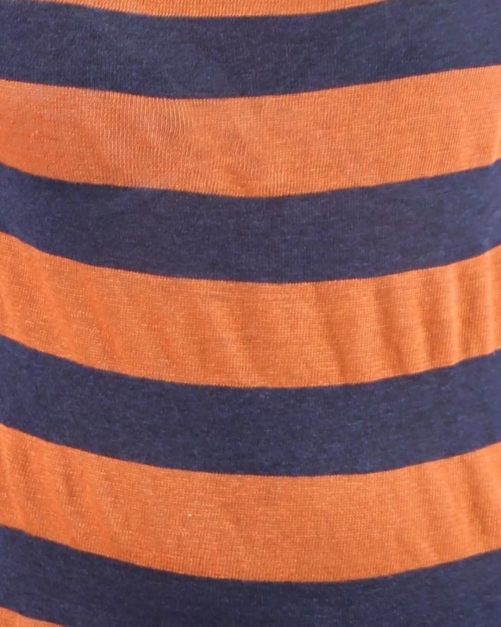 La Piscine Paris Pull fin en lin rayé et bleu Liis Japan Orange Best Sale