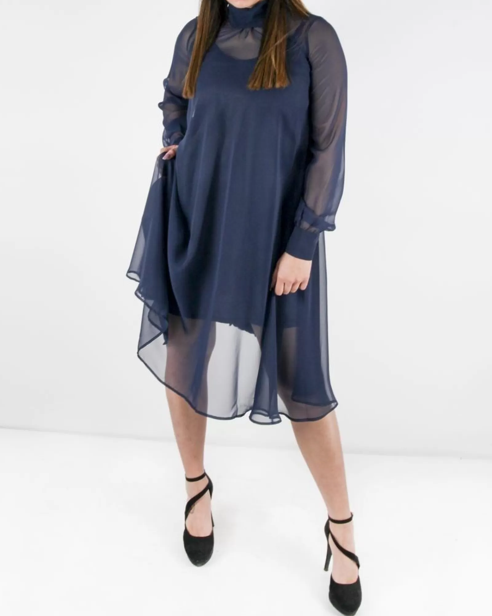 La Piscine Paris Robe bi matière Liis Japan Bleu Flash Sale