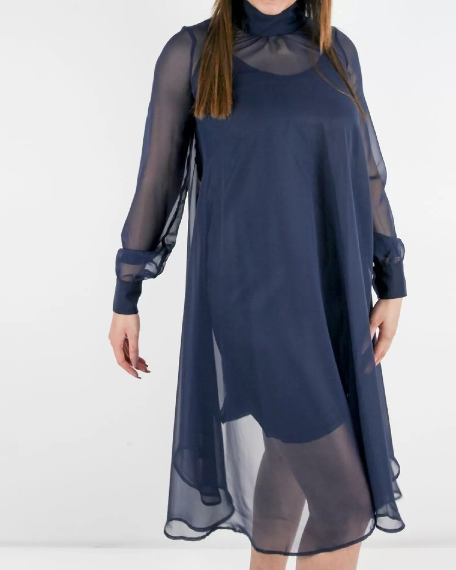 La Piscine Paris Robe bi matière Liis Japan Bleu Flash Sale