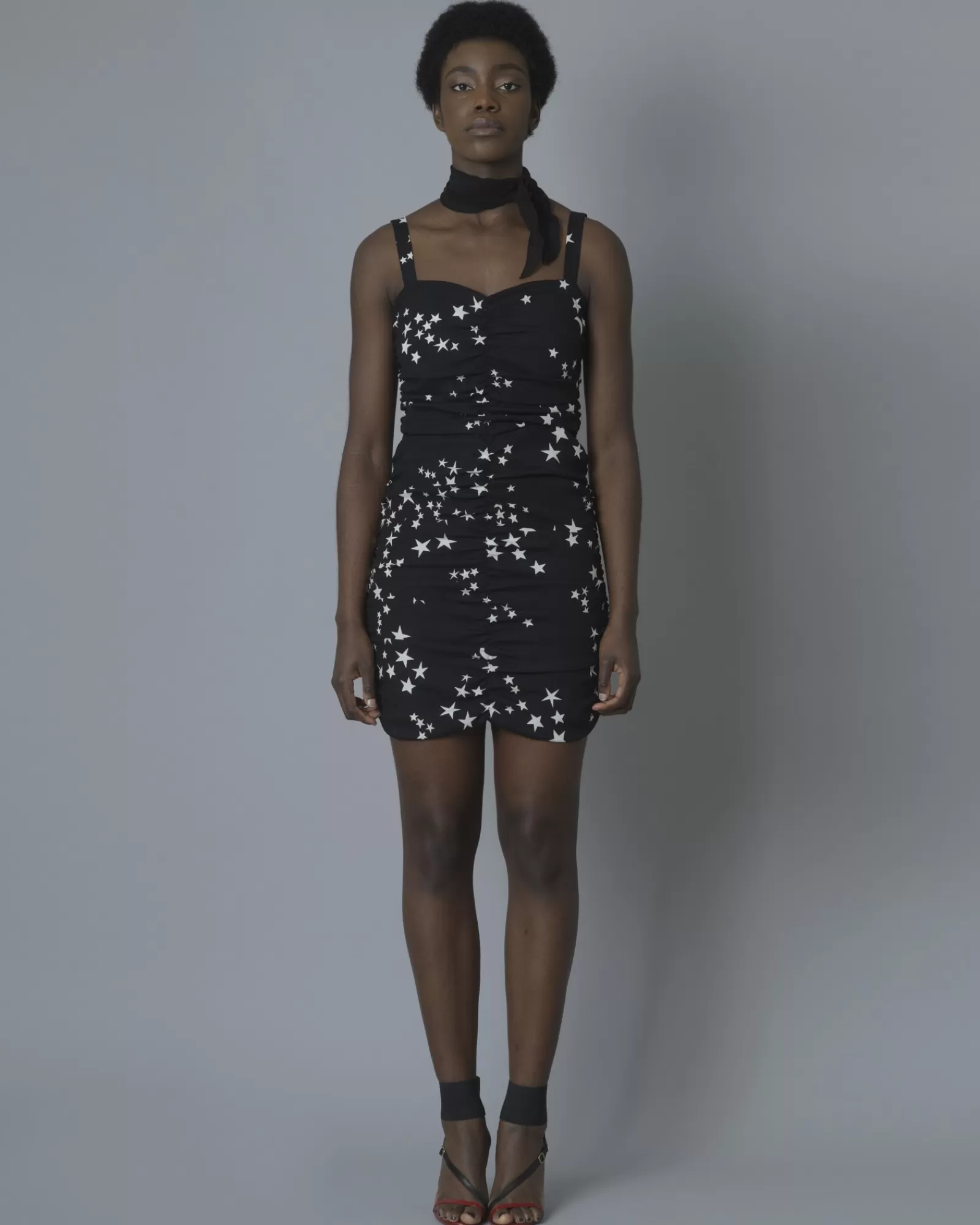 La Piscine Paris Robe en soie à imprimé P.A.R.O.S.H Noir Fashion