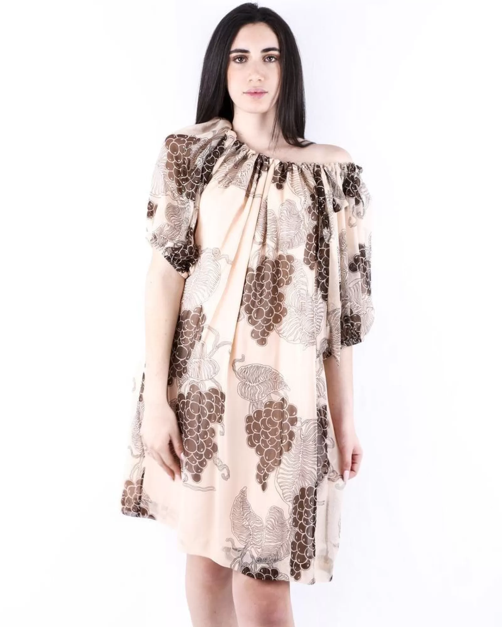 La Piscine Paris Robe en soie à motif floral Malene Birger Saumon Online