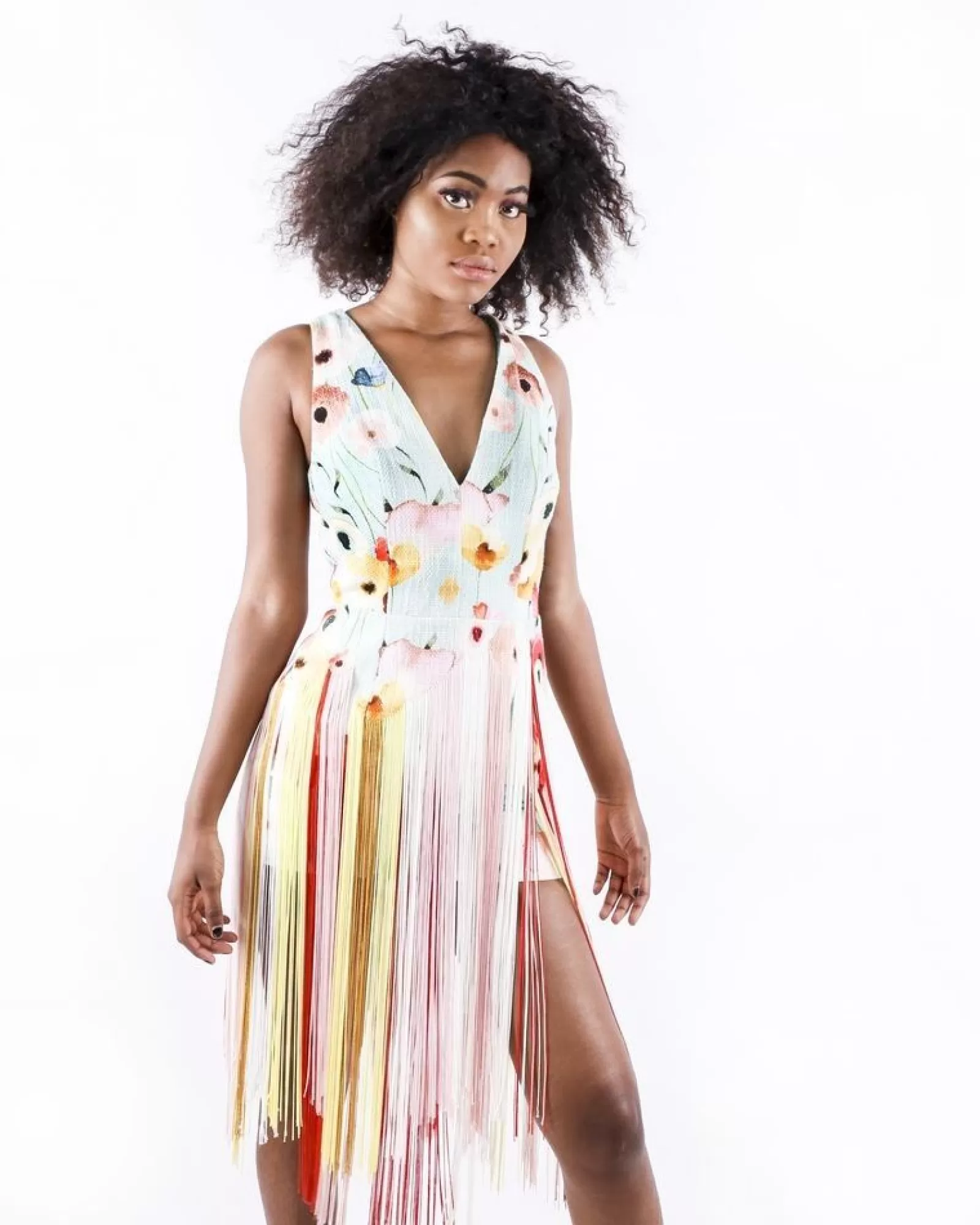 La Piscine Paris Robe en tweed bleu à franges s Elisabetta Franchi Multicolore Store